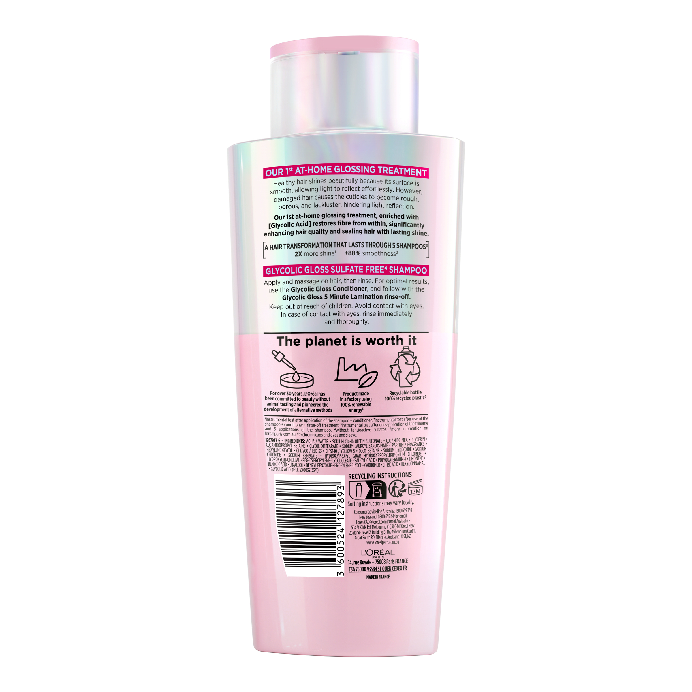L'Oreal Paris Elvive Glycolic Gloss Shampoo 200ml - Image 2