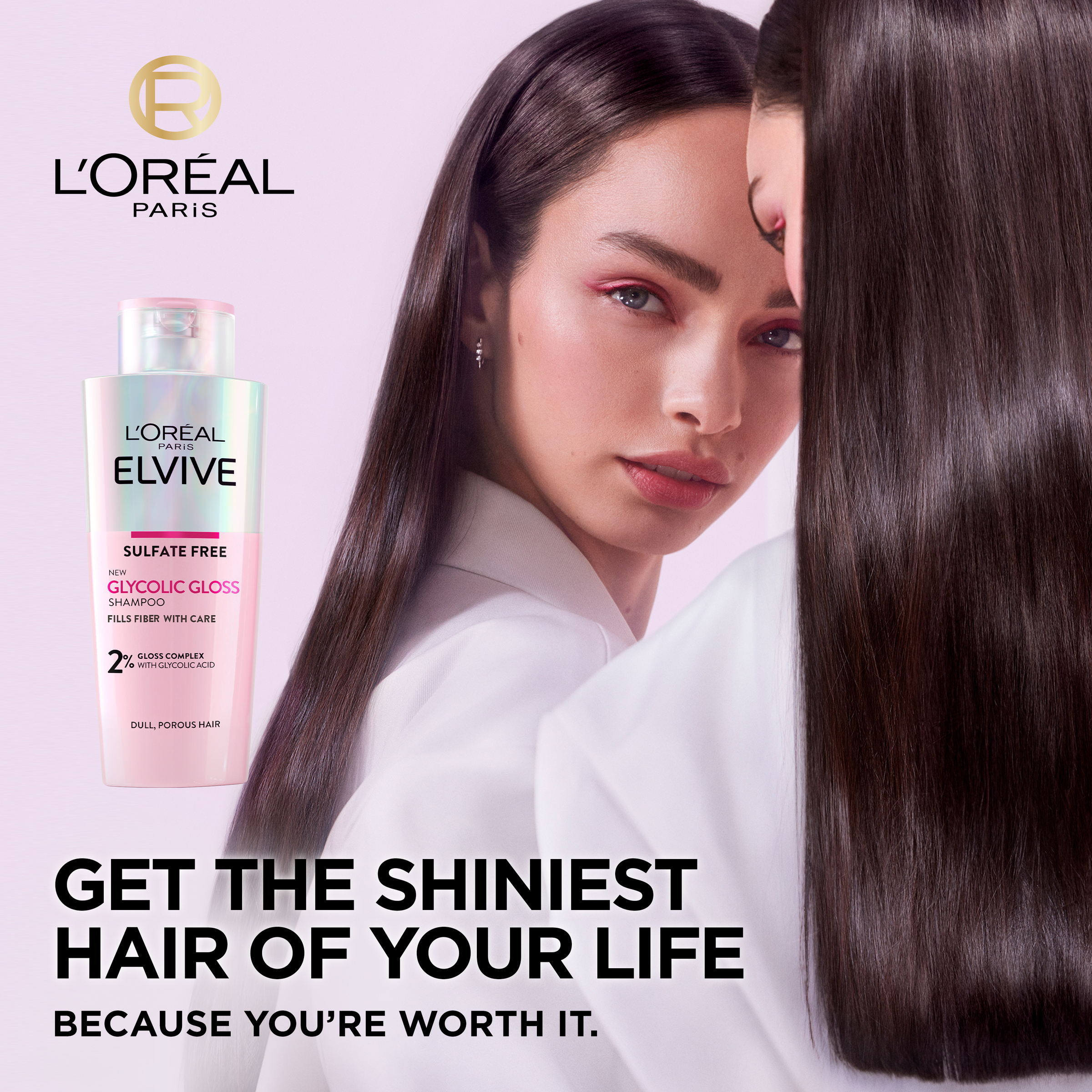 L'Oreal Paris Elvive Glycolic Gloss Shampoo 200ml - Image 3