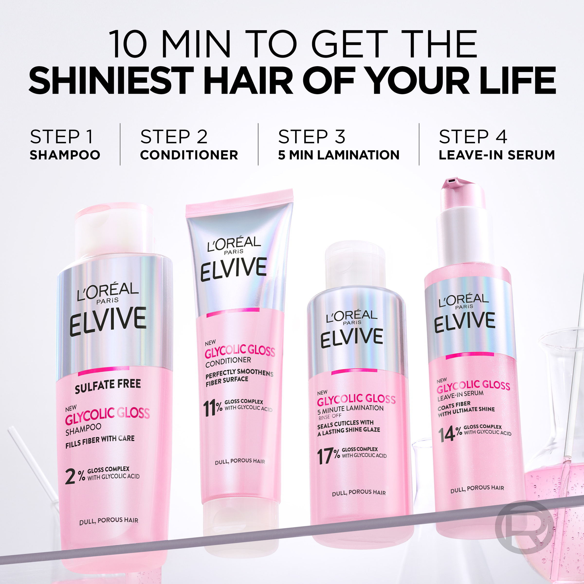 L'Oreal Paris Elvive Glycolic Gloss Shampoo 200ml - Image 7