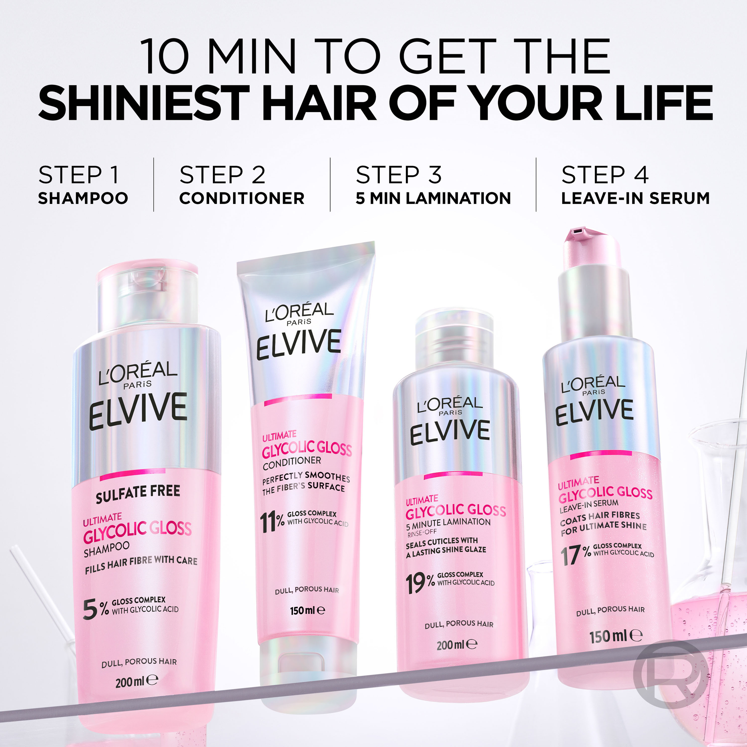 L'Oreal Paris Elvive Glycolic Gloss Shampoo 200ml - Image 6