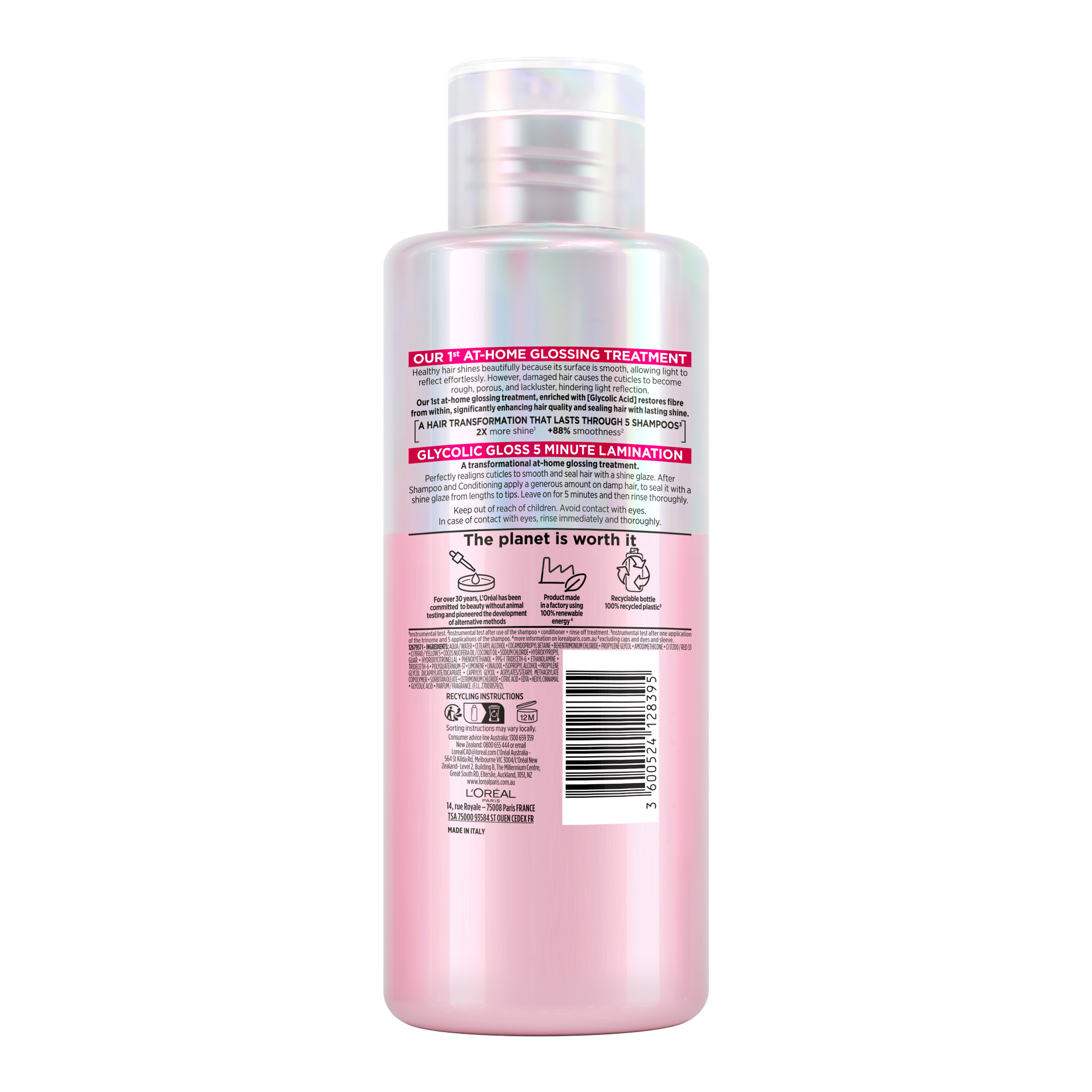 L'Oreal Paris Elvive Glycolic Gloss 5 Min Lamination 200ml - Image 2