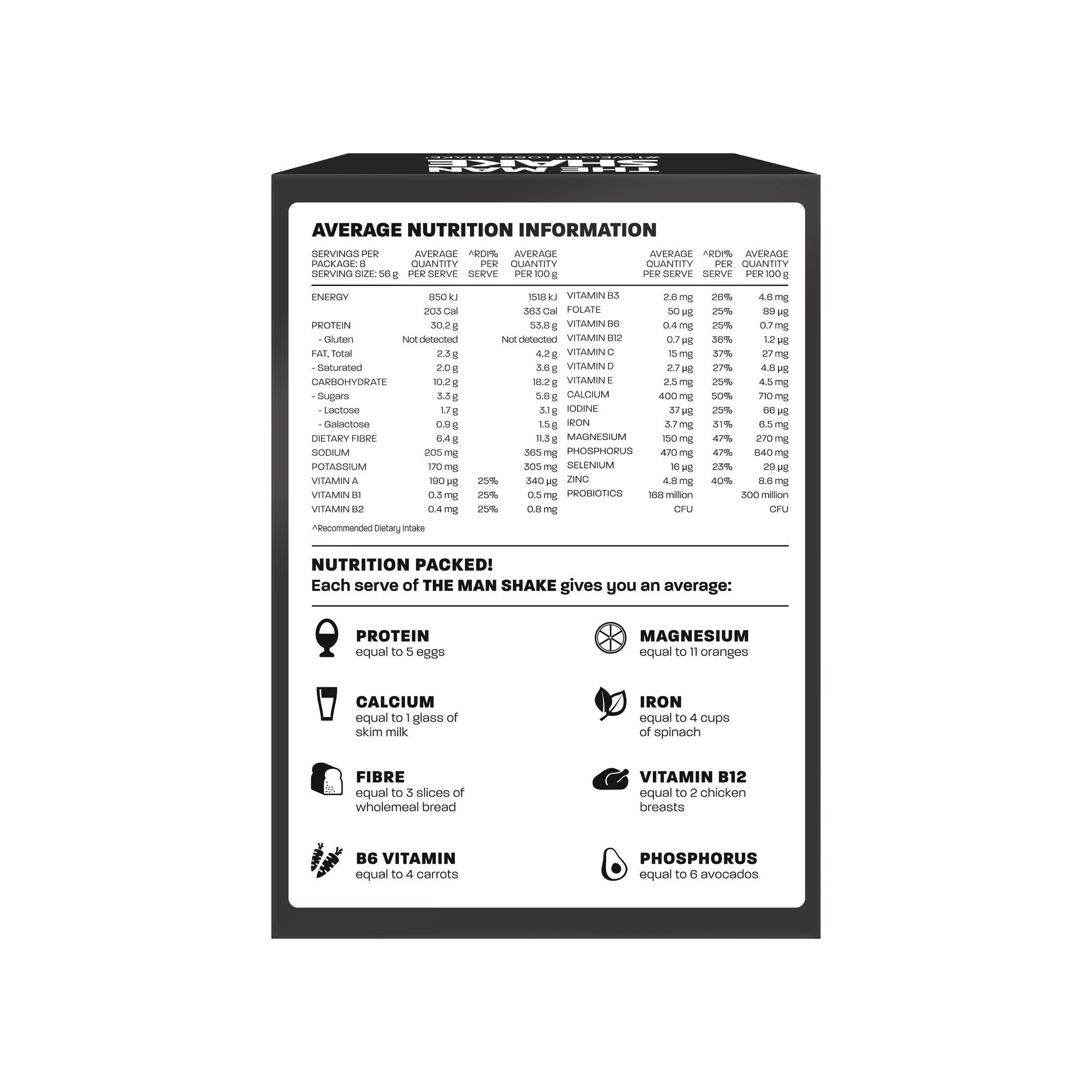 The Man Shake Meal Replacement Favourites Variety Pack 8 pack - Image 2