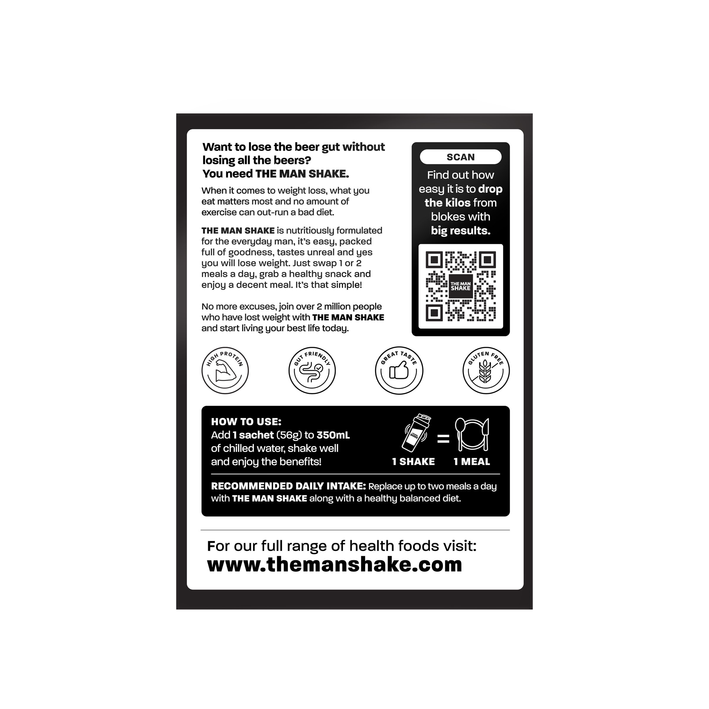 The Man Shake Meal Replacement Favourites Variety Pack 8 pack - Image 3
