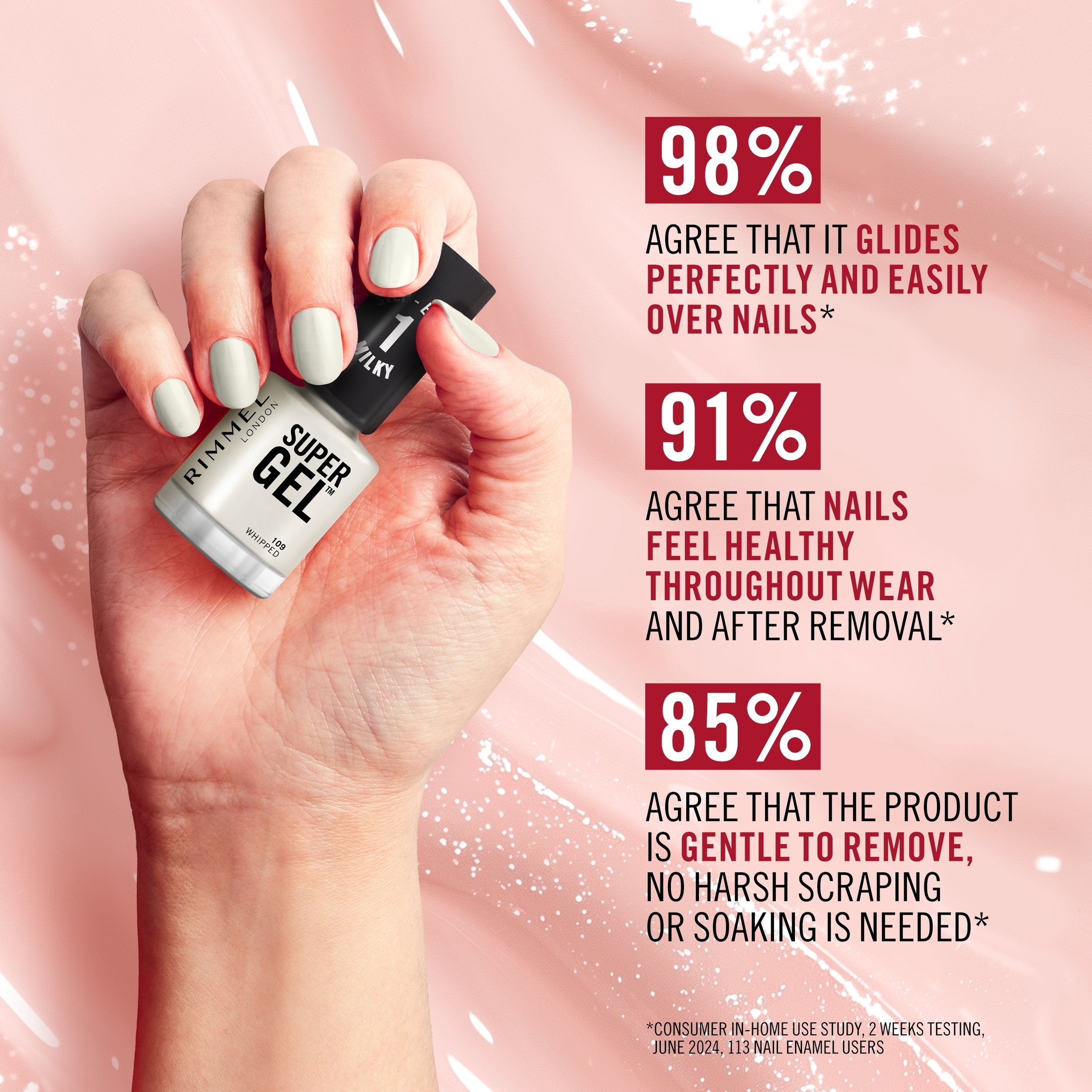 Rimmel Super Gel Nail Polish 105 Pink Glazed 1 each - Image 7