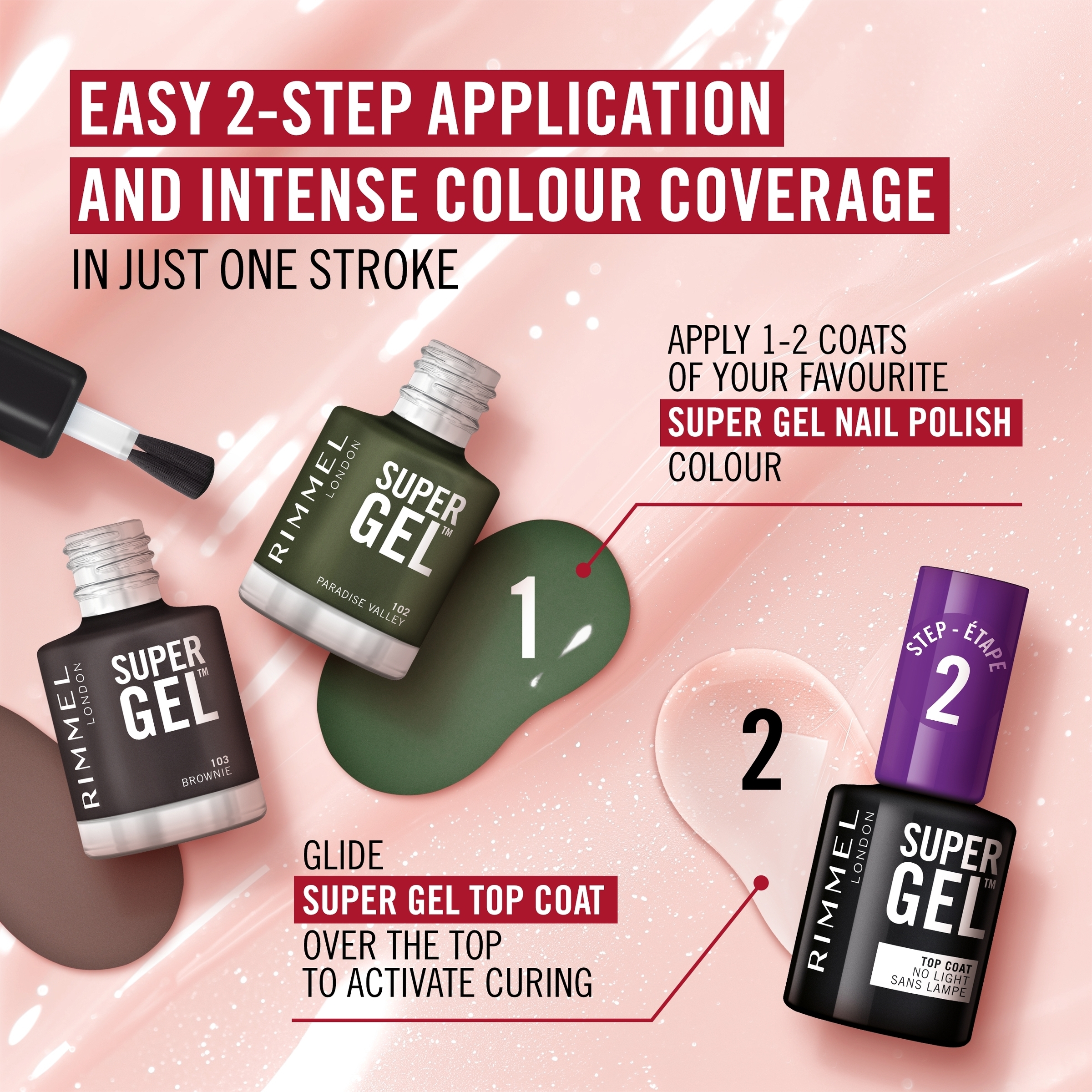 Rimmel Super Gel Nail Polish 105 Pink Glazed 1 each - Image 6