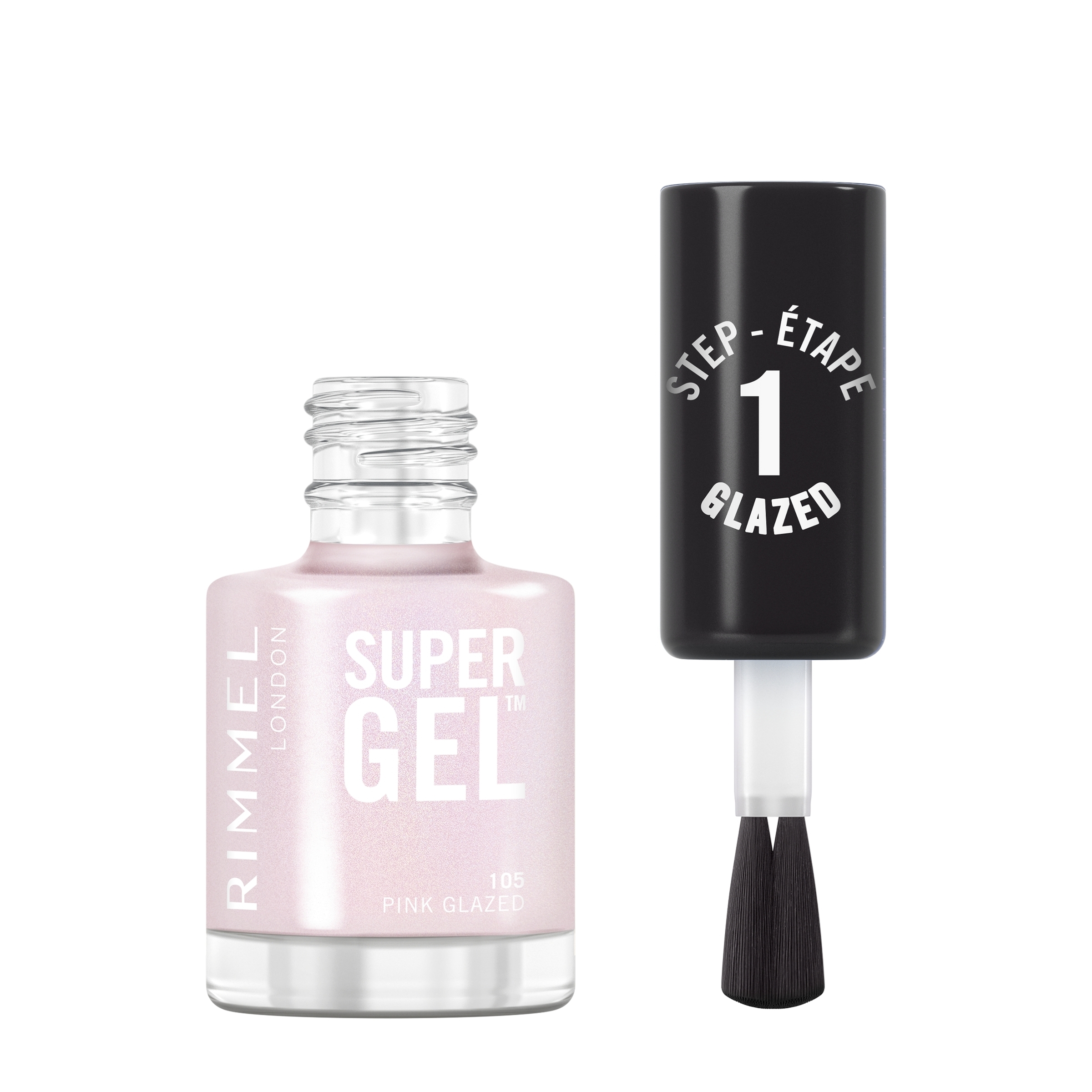 Rimmel Super Gel Nail Polish 105 Pink Glazed 1 each - Image 2