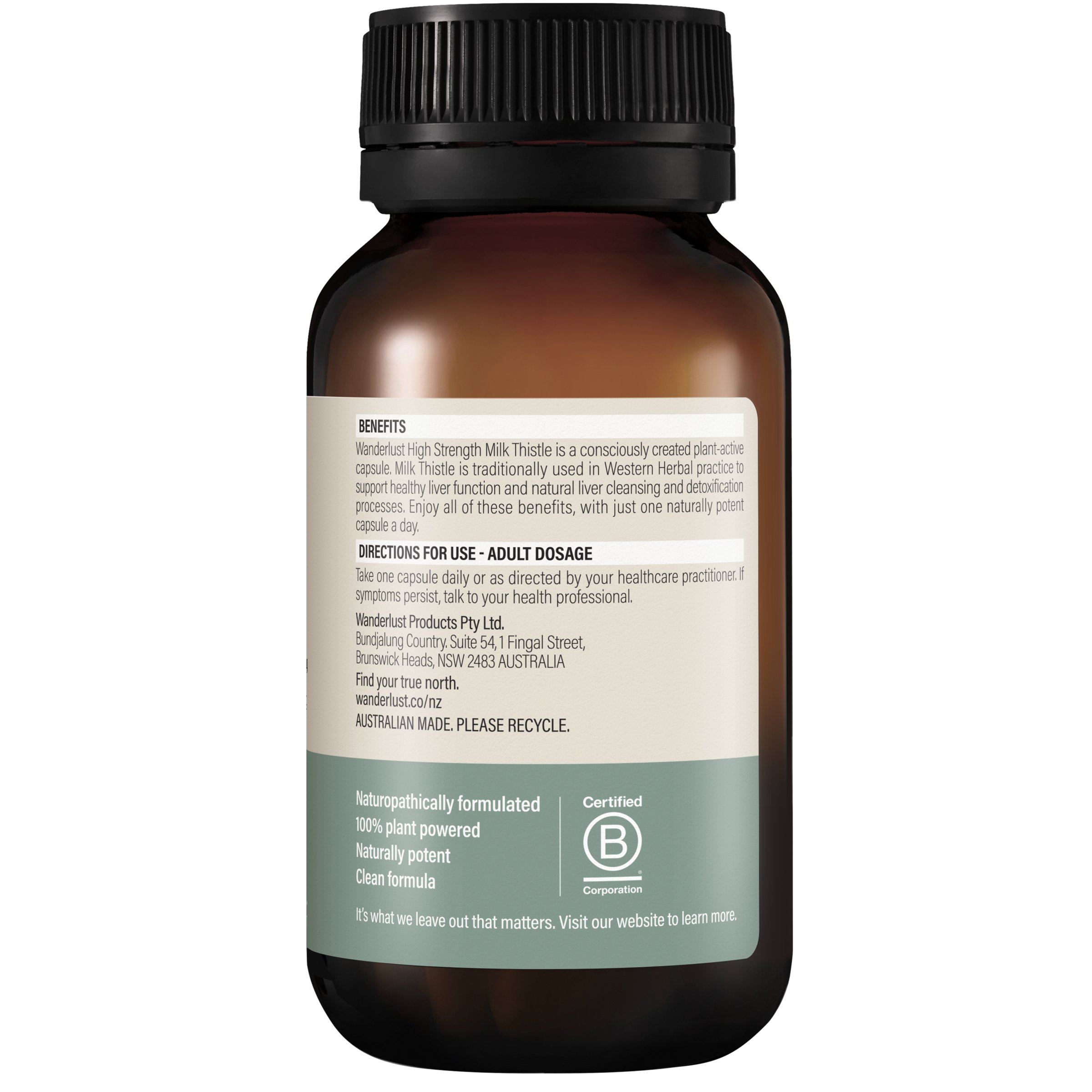 Wanderlust High Strength Milk Thistle 100 capsules - Image 2