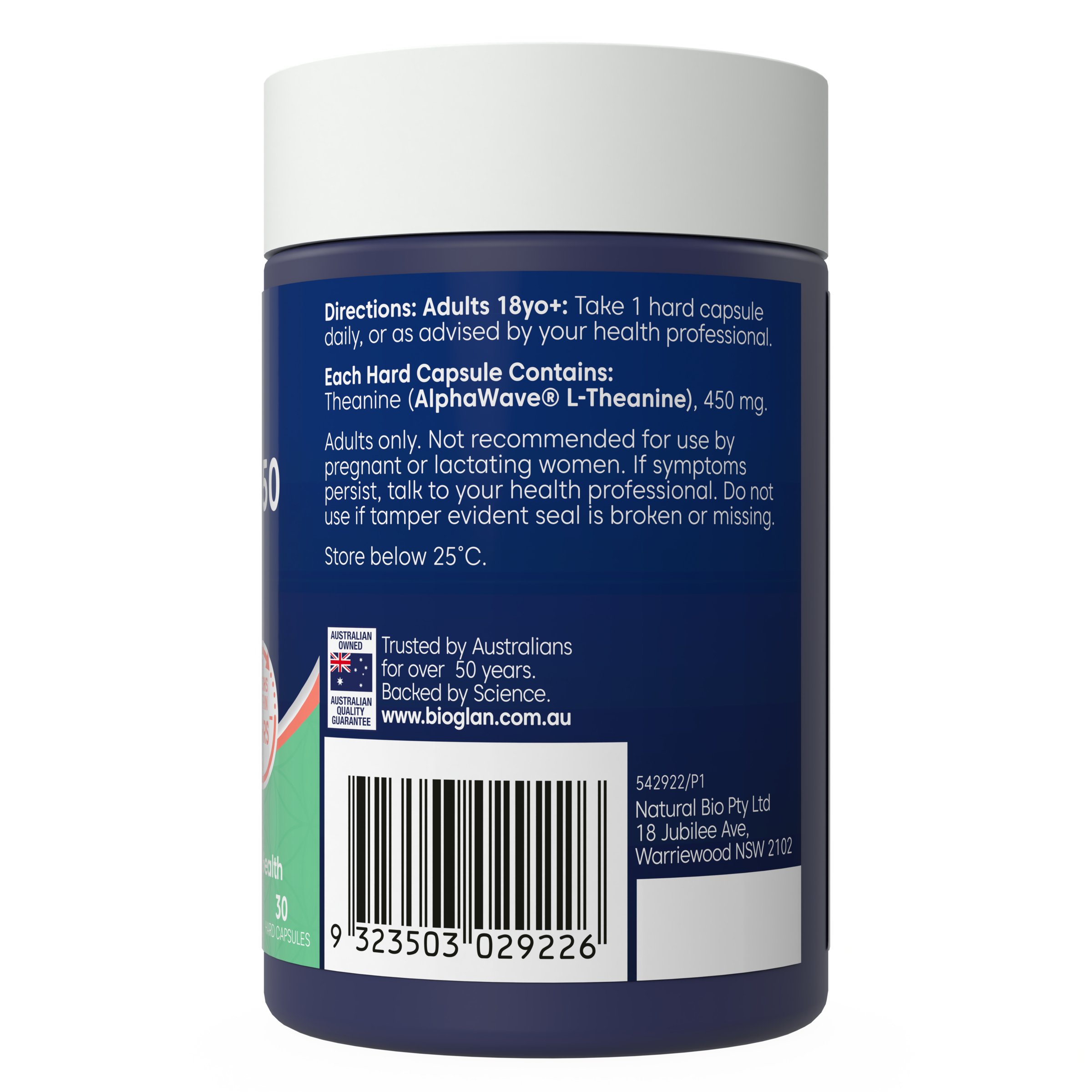 Bioglan L-Theanine Max 30 capsules - Image 3