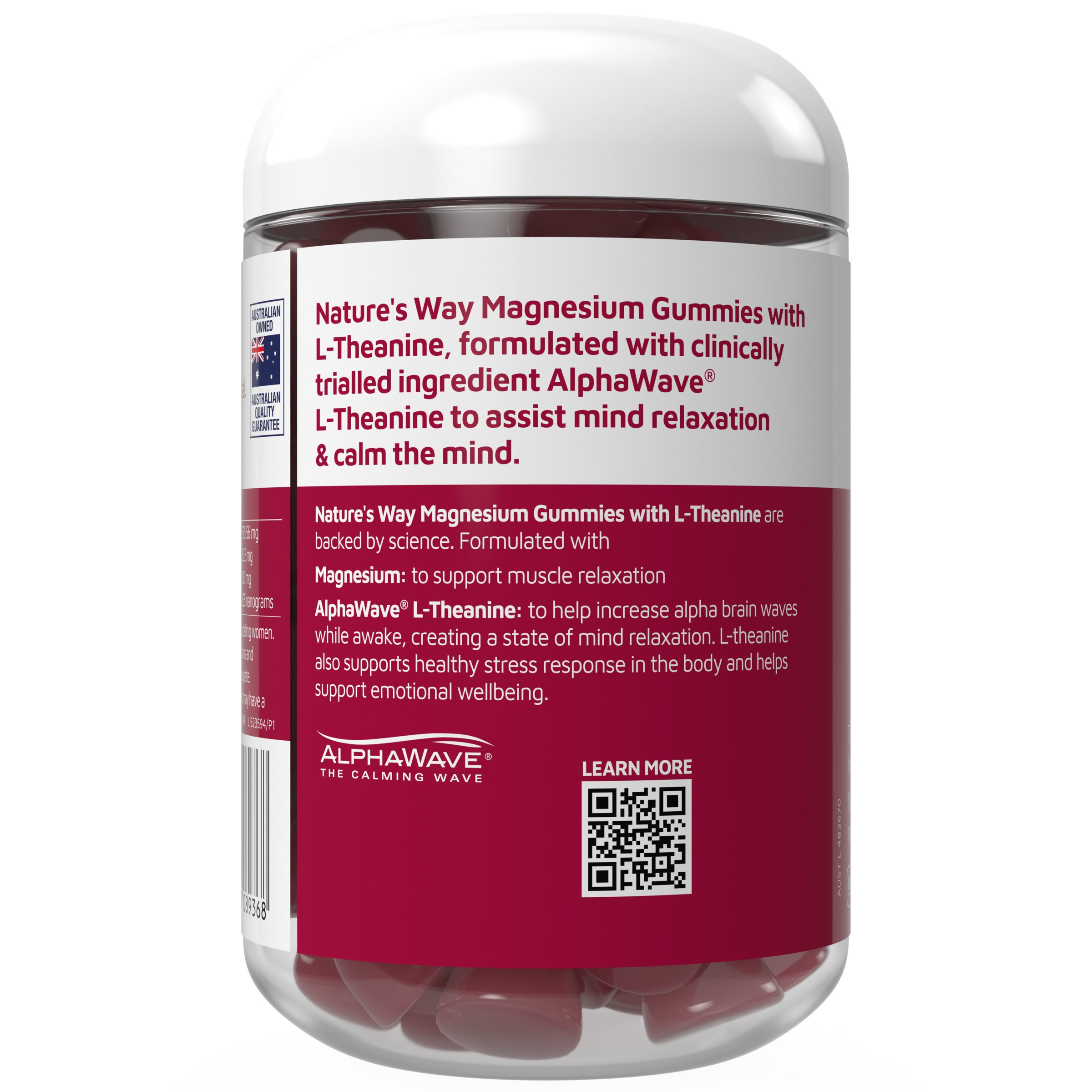 Nature's Way Magnesium Gummies With L-Theanine 60 pastilles - Image 2