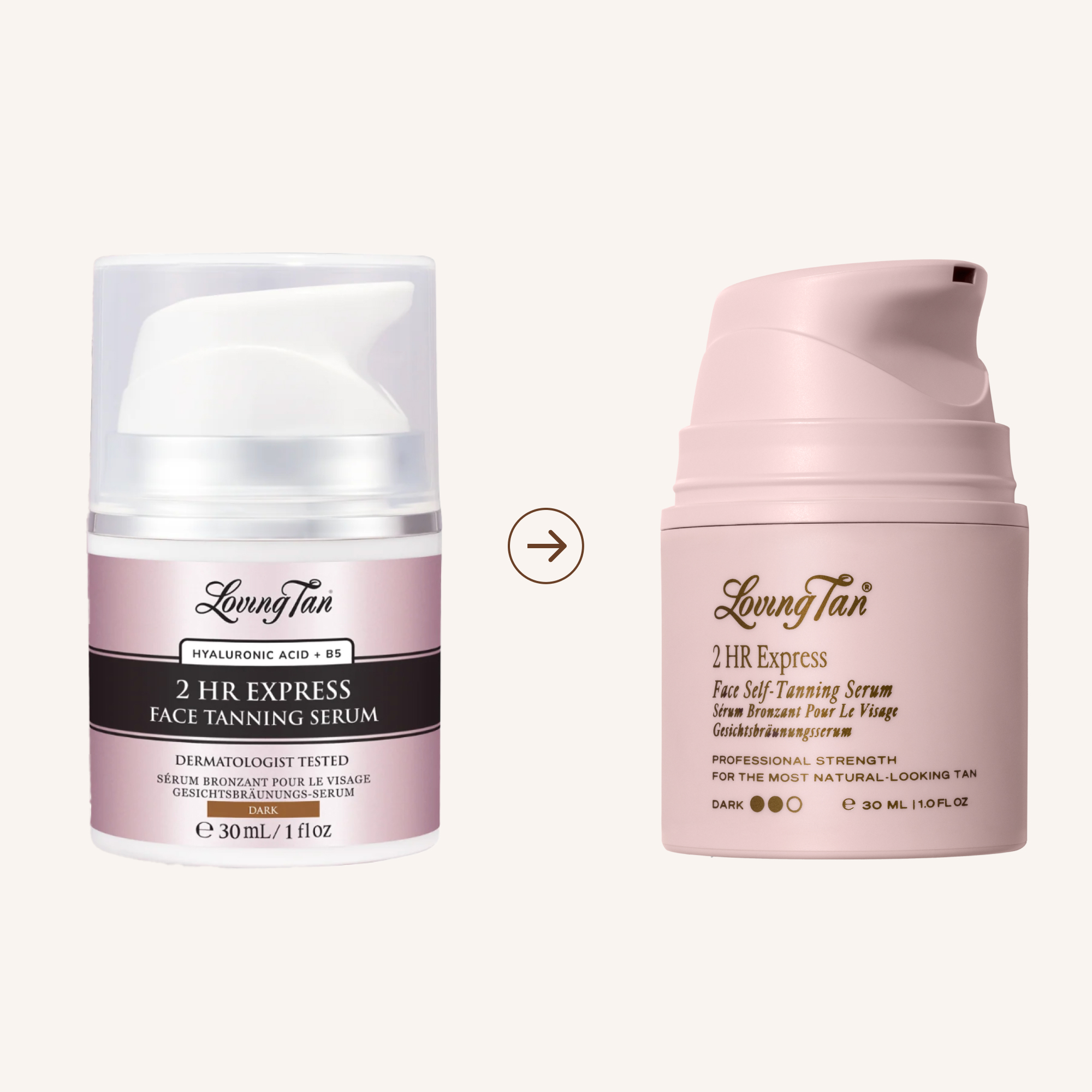 Loving Tan 2 HR Express Face Tanning Serum Dark 30ml - Image 2