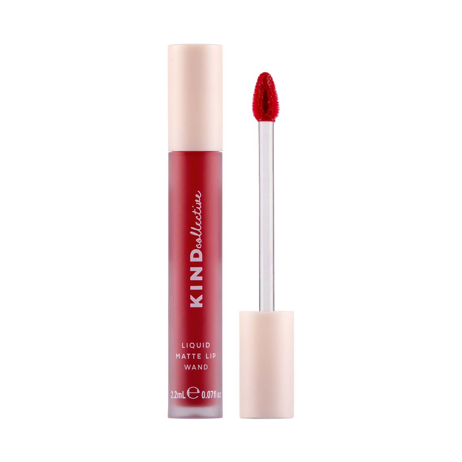 The Kind Collective Liquid Matte Lip Wand - Crimson Charm 220g
