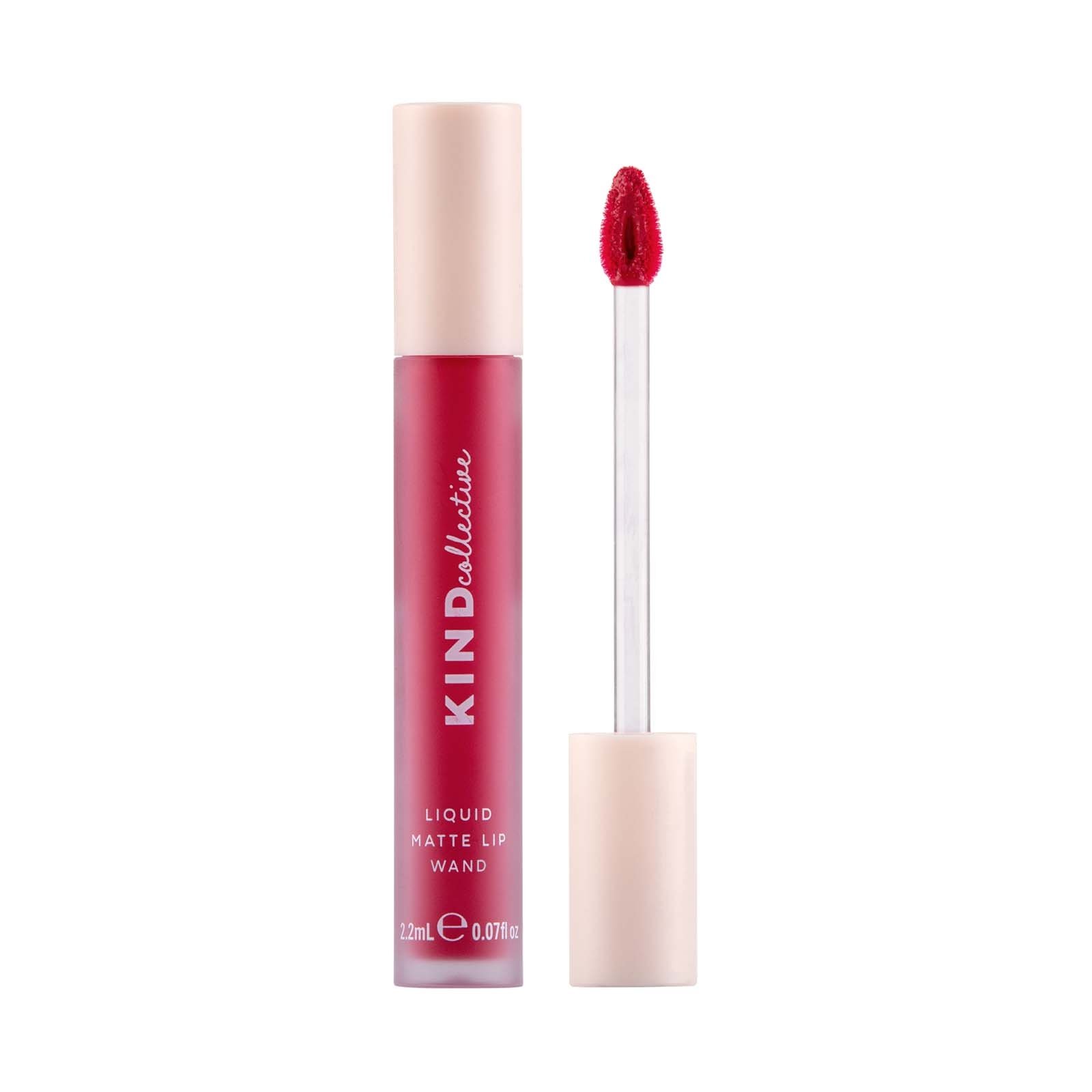 The Kind Collective Liquid Matte Lip Wand - Raspberry Season 220g