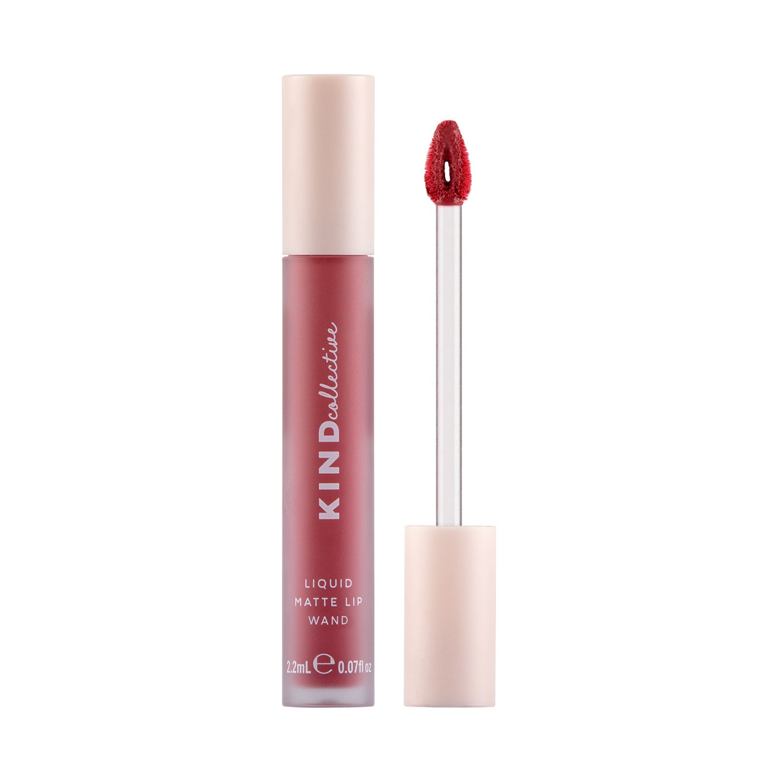 The Kind Collective Liquid Matte Lip Wand Wild Rose 220g