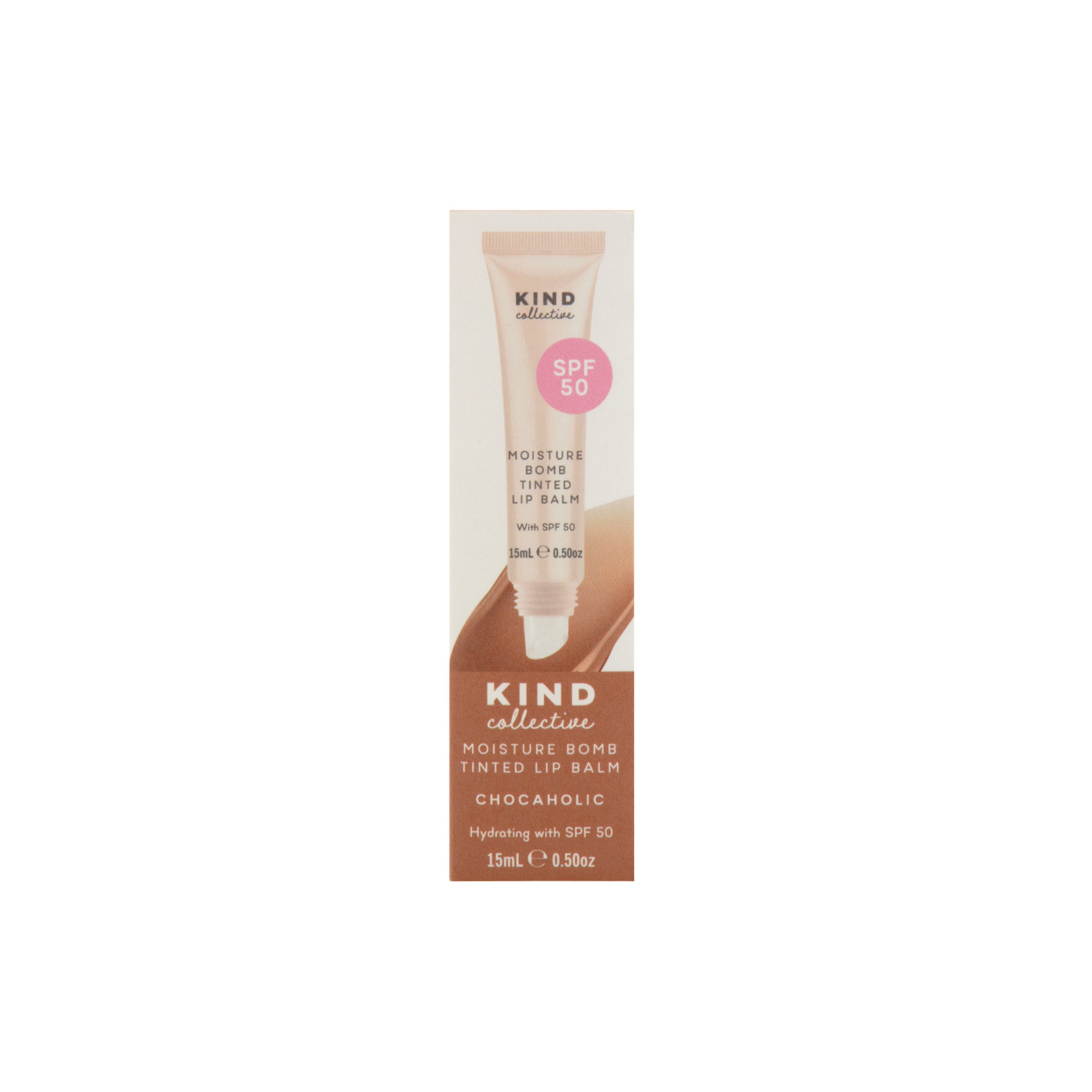 The Kind Collective Moisture Bomb Tinted Lip Balm SPF50 - Chocaholic 18g