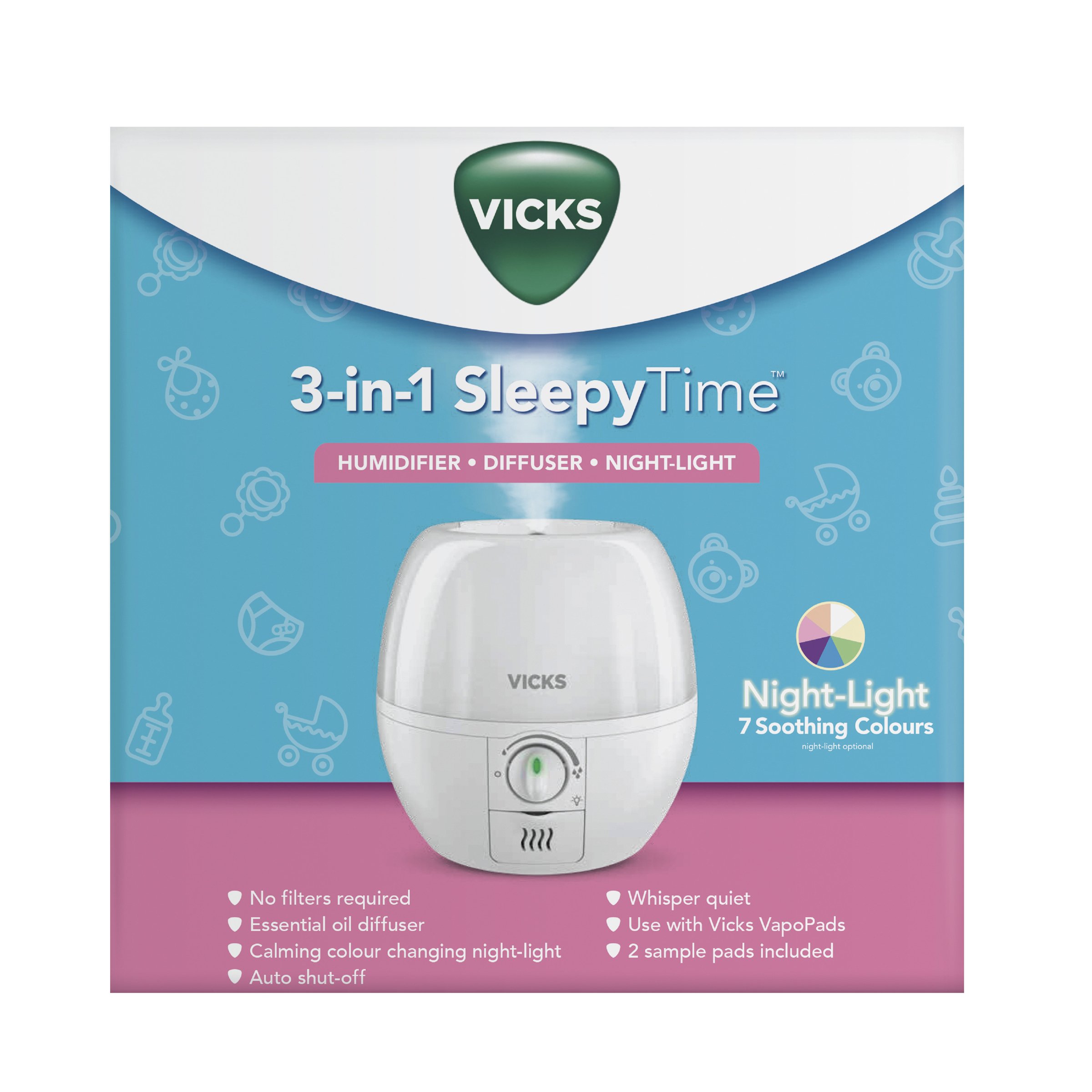 Vicks 3-In-1 Sleepytime Humidifier 1 each - Image 1