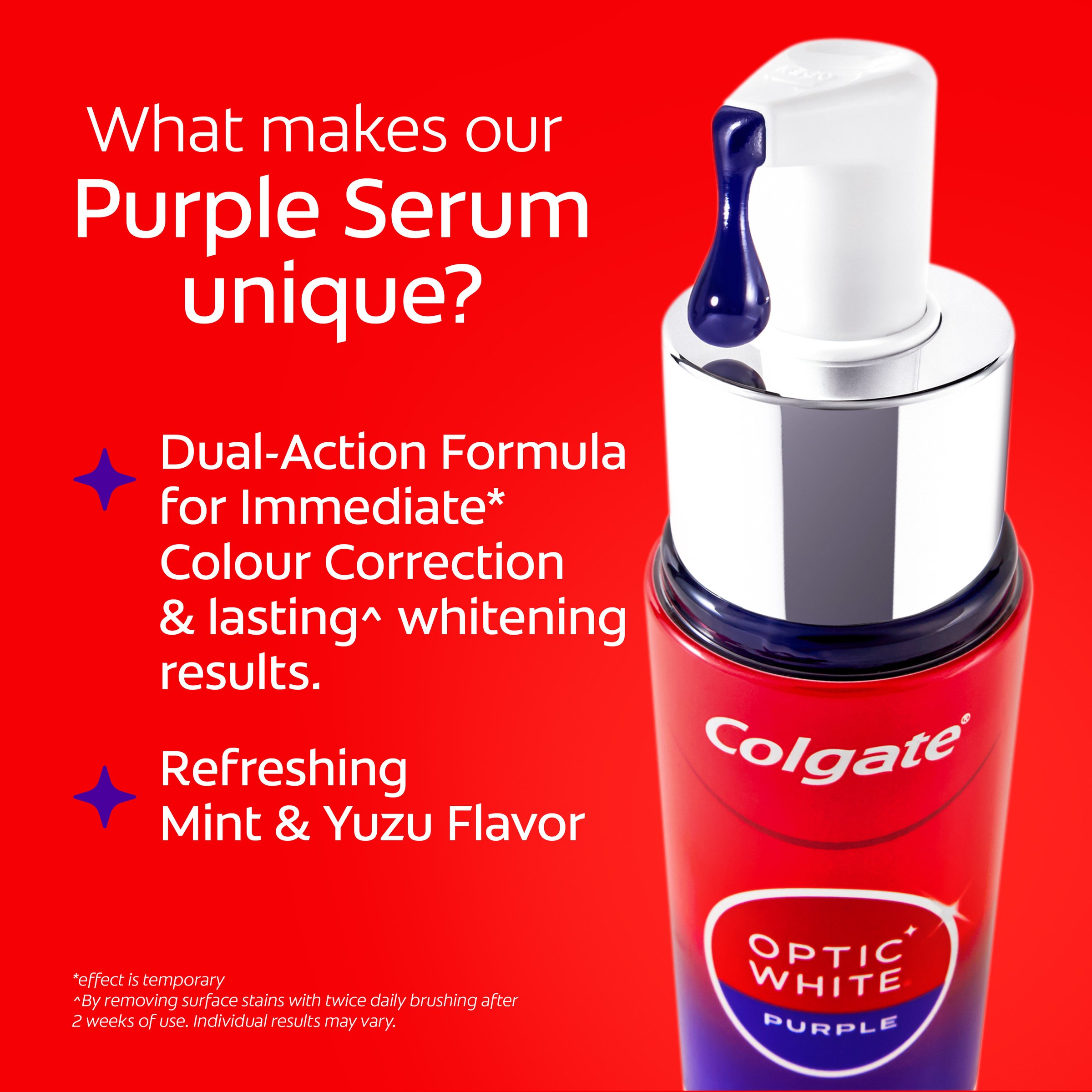Colgate Optic White Purple Serum 40ml - Image 4