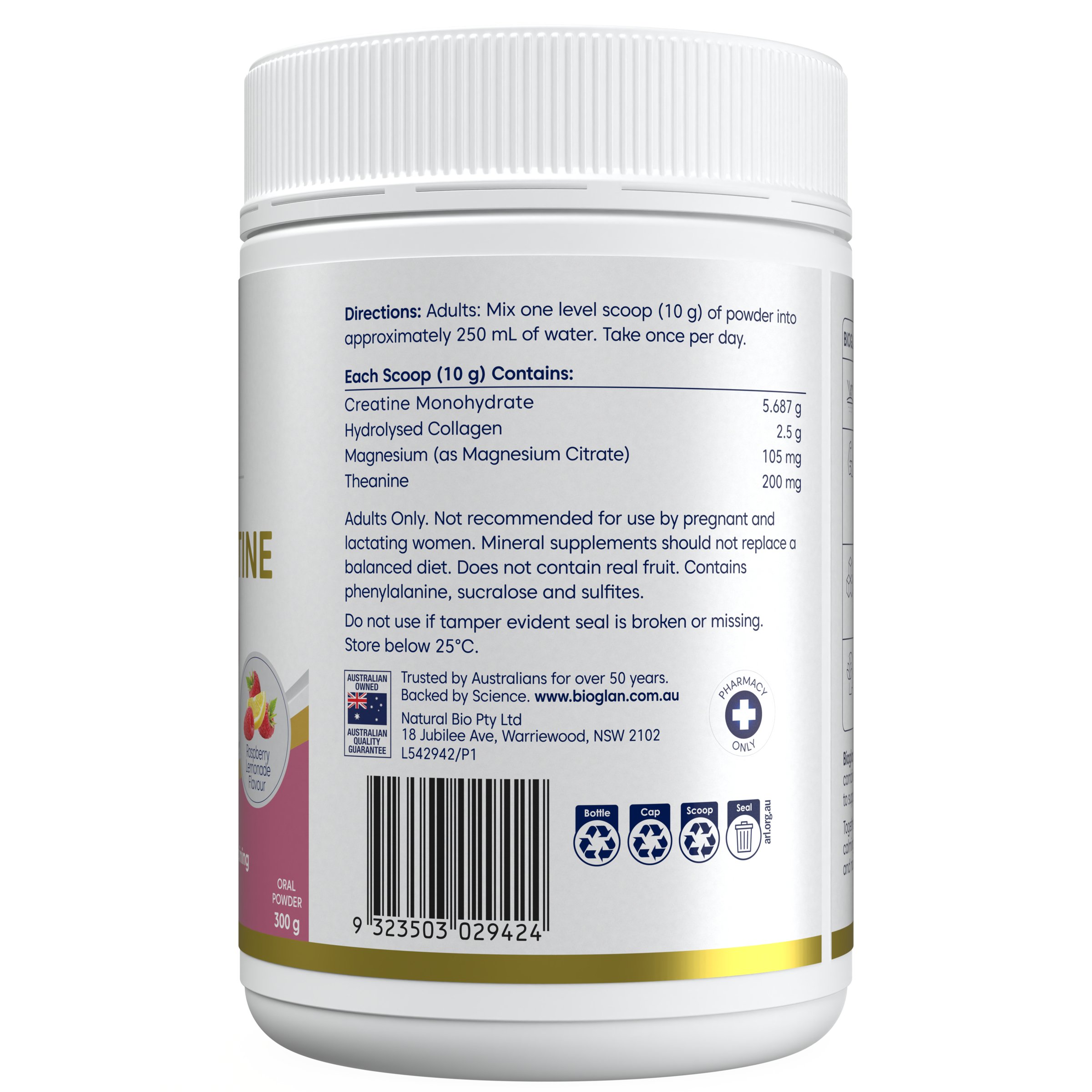 Bioglan Platinum Collagen + Creatine 300g - Image 3