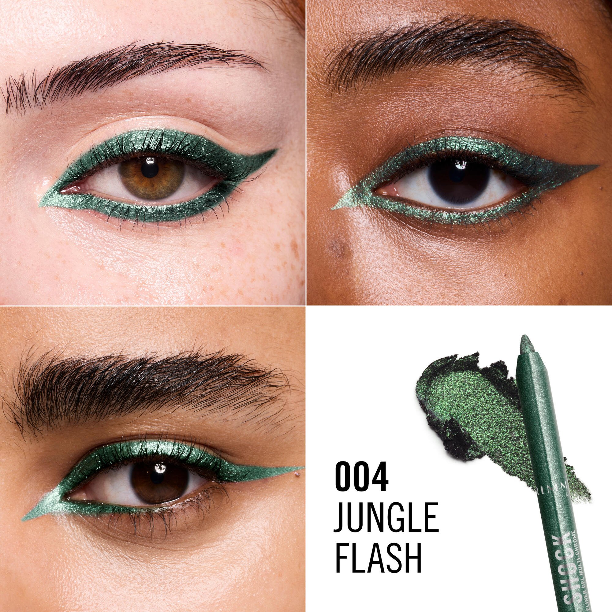 Rimmel Thrill Seeker Shimmer Shock Eye Liner 004 Jungle Flash 1 each - Image 2