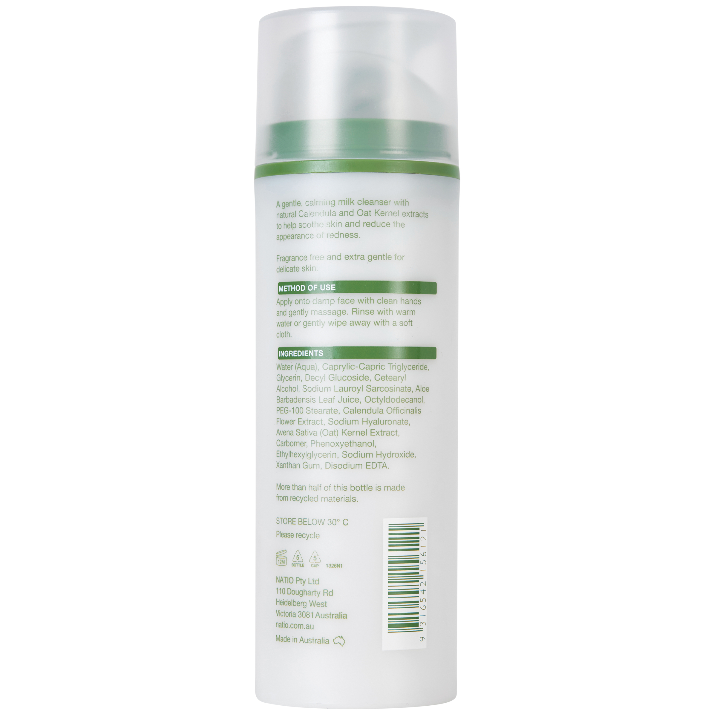 Natio Calm Delicate Care Cleansing Milk 200ml - Image 3