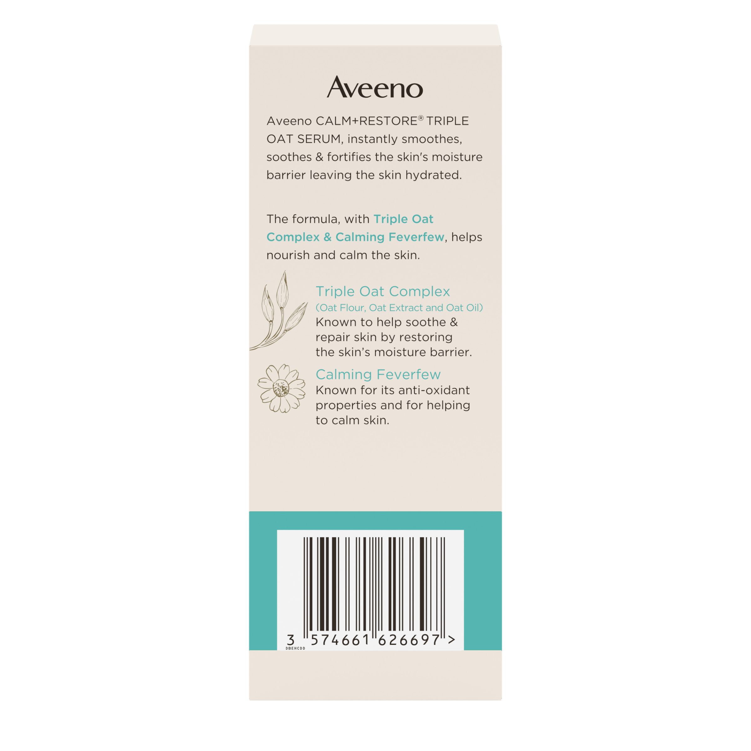 Aveeno Face Calm + Restore Sensitive Skin Triple Oat Serum 30ml - Image 2
