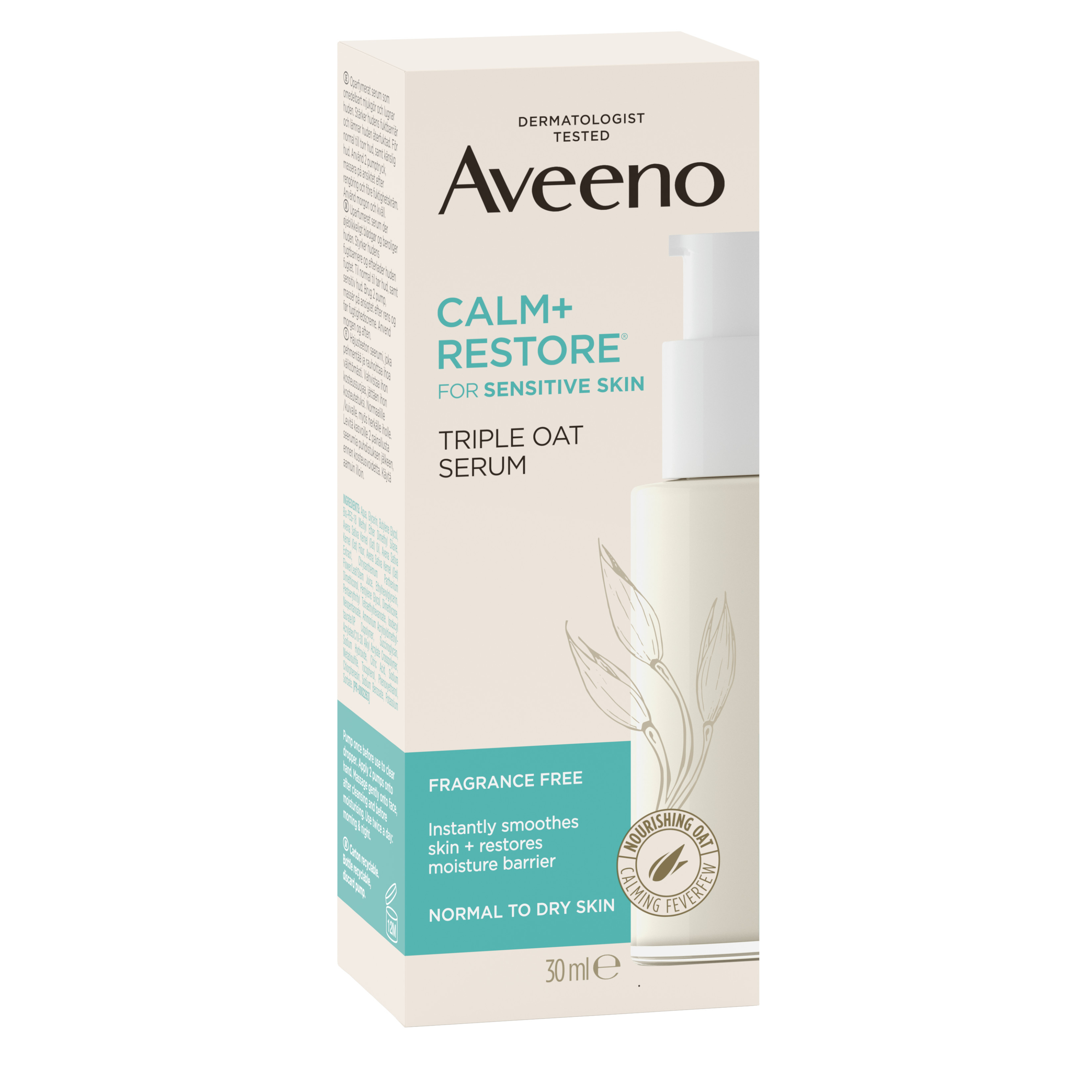 Aveeno Face Calm + Restore Sensitive Skin Triple Oat Serum 30ml - Image 12