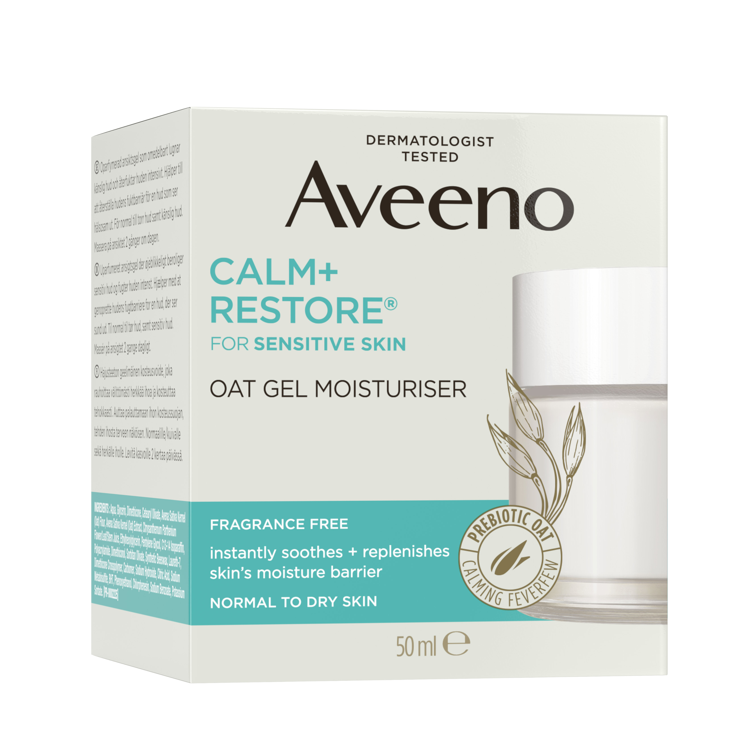 Aveeno Face Calm + Restore Sensitive Skin Oat Gel Moisturiser 50ml - Image 6