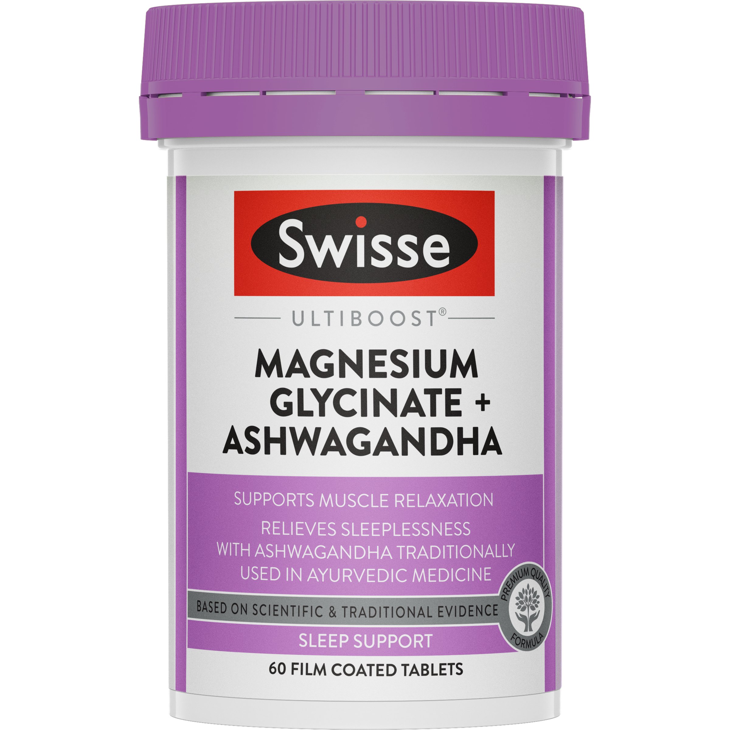 Swisse Ultiboost Magnesium Glycinate + Ashwagandha 60 tablets - Image 1