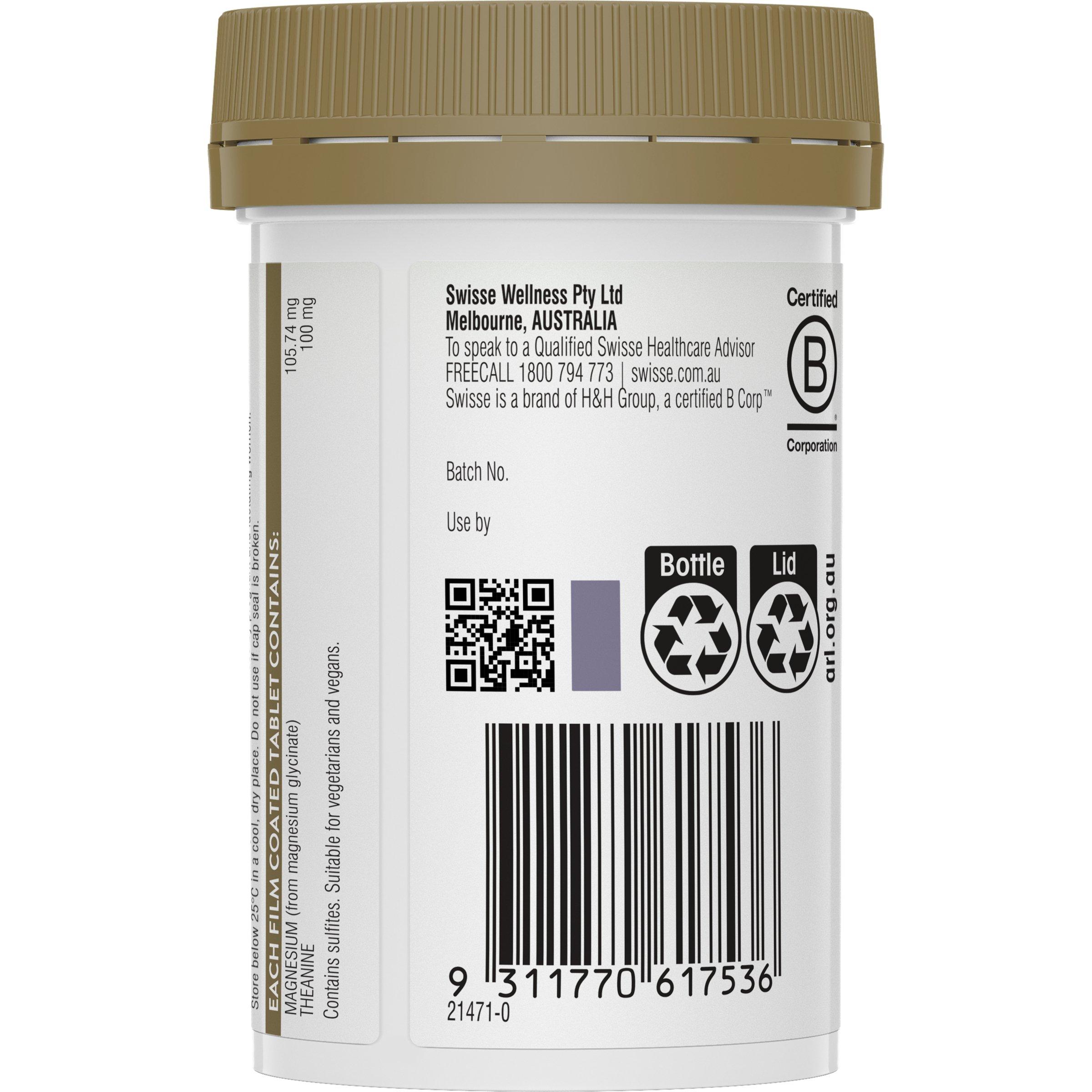 Swisse Ultiboost Magnesium Glycinate Relax With L-Theanine 60 tablets - Image 3