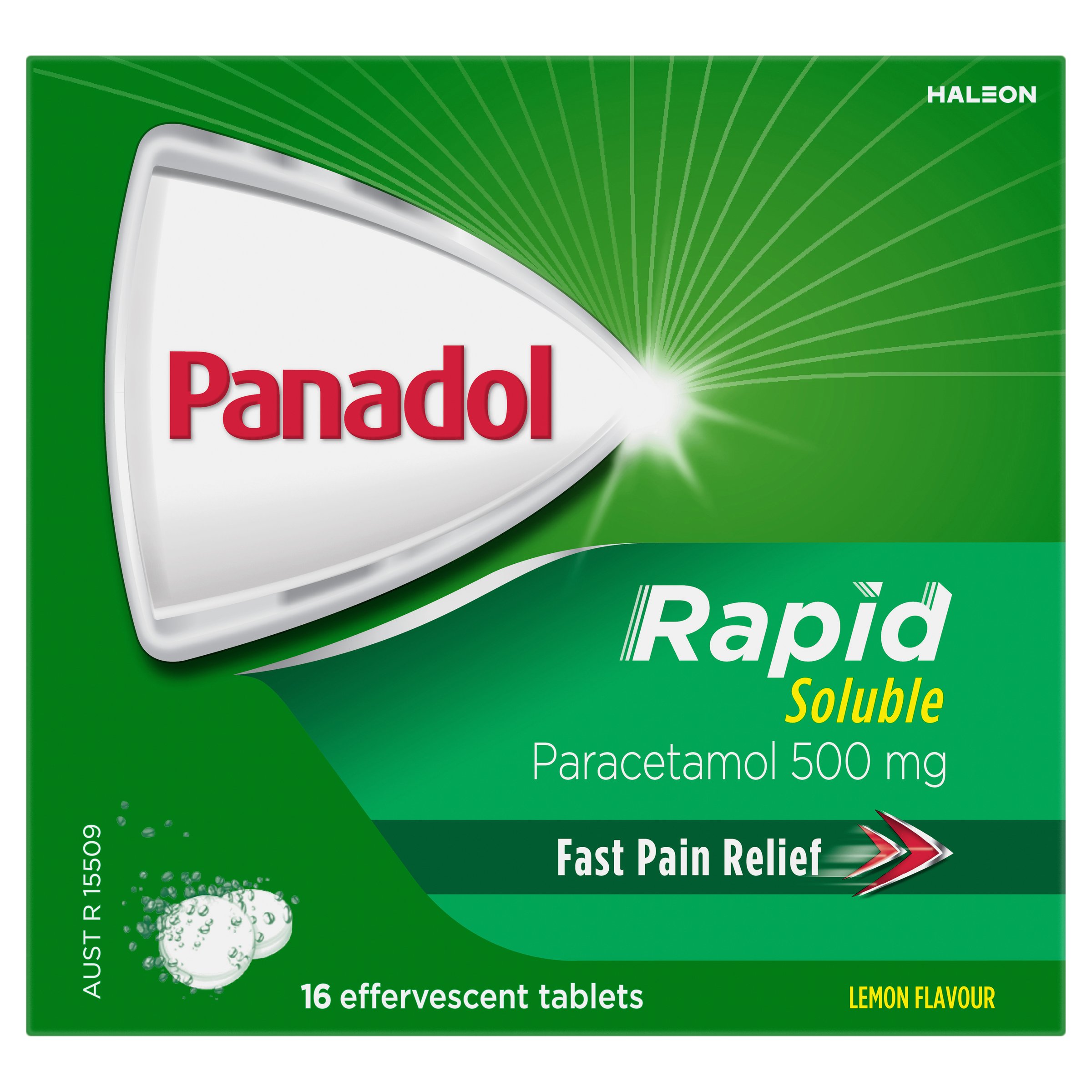 Panadol Rapid Soluble Effervescent 500mg - 16 tablets - Image 1