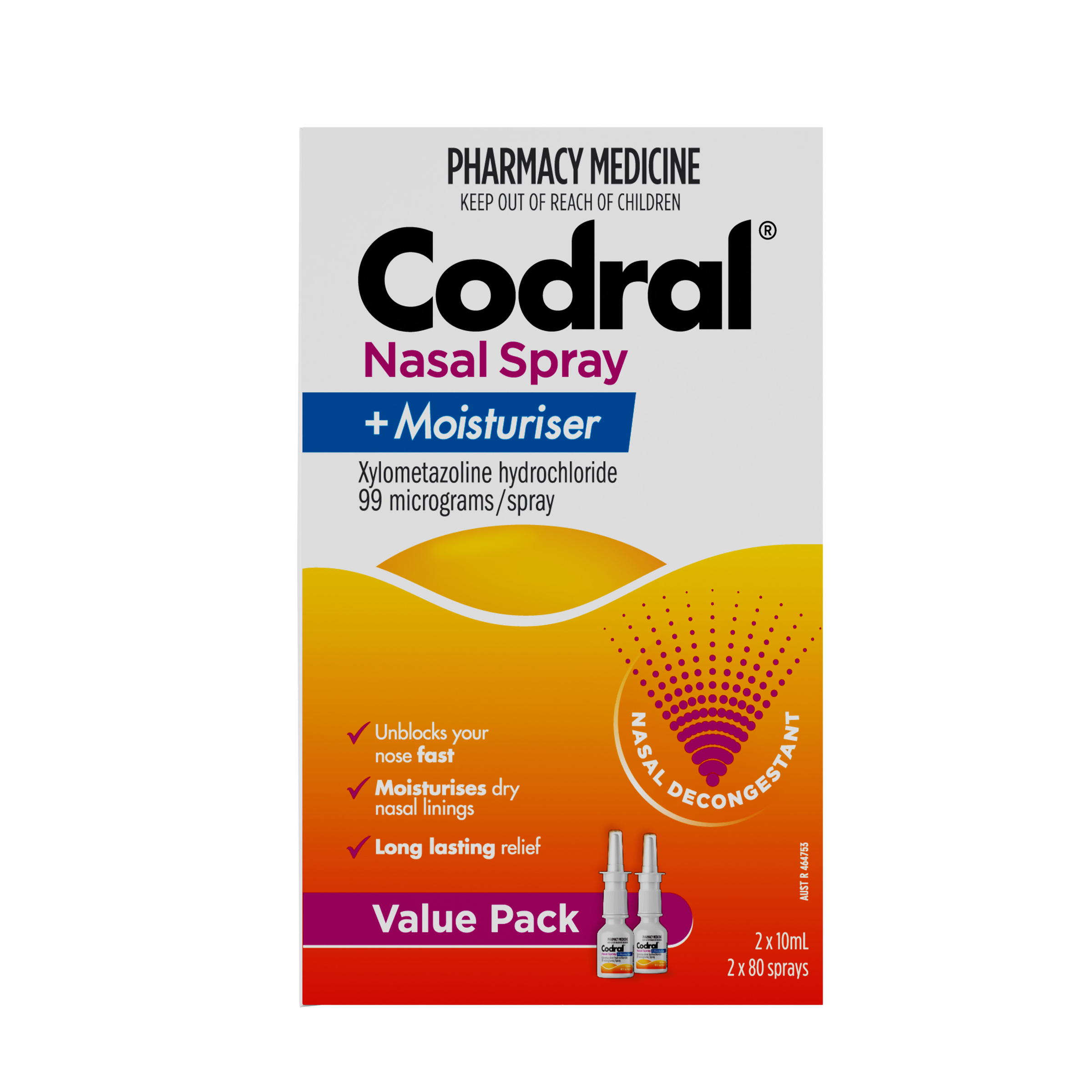 Codral Nasal Spray Xylo Twin Pack 2x10ml - Image 1