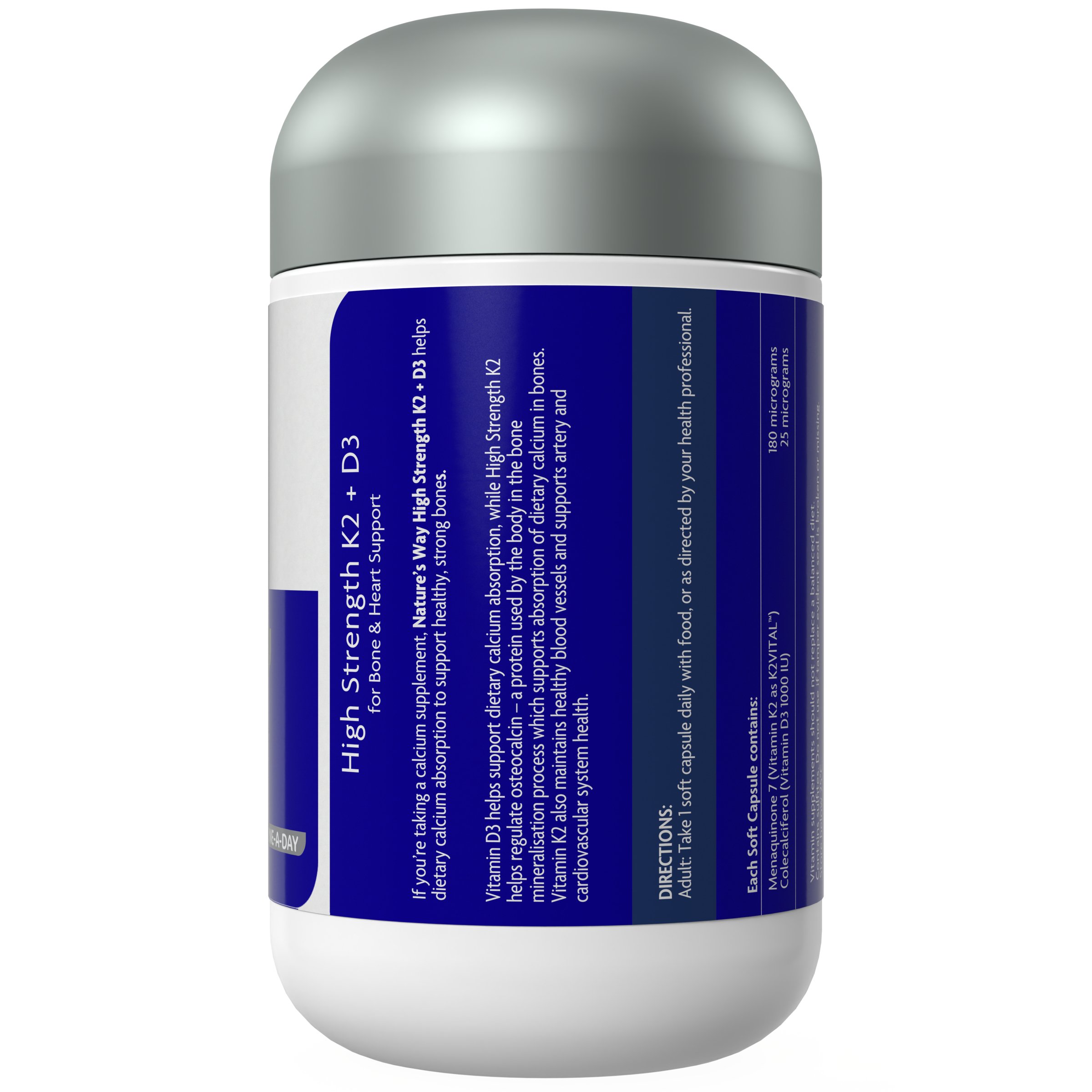Nature's Way High Strength K2 + D3 80 capsules - Image 3