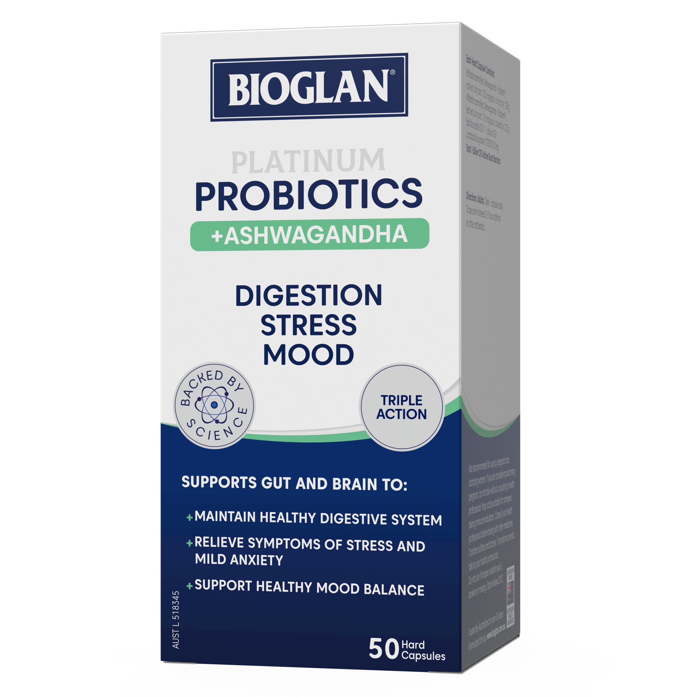 Bioglan Platinum Probiotic + Ashwagandha 50 capsules - Image 6