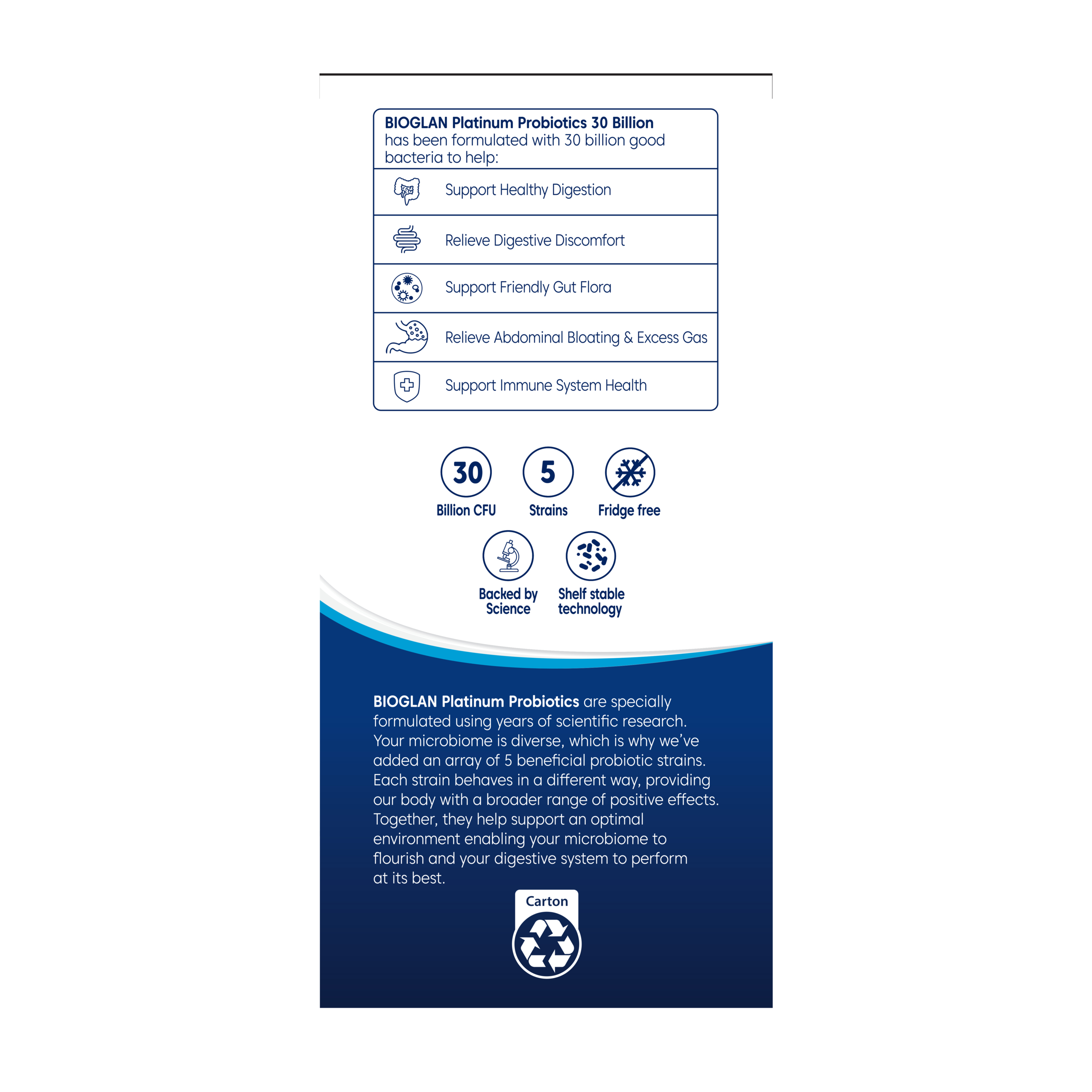 Bioglan Platinum Probiotics 120 capsules - Image 3