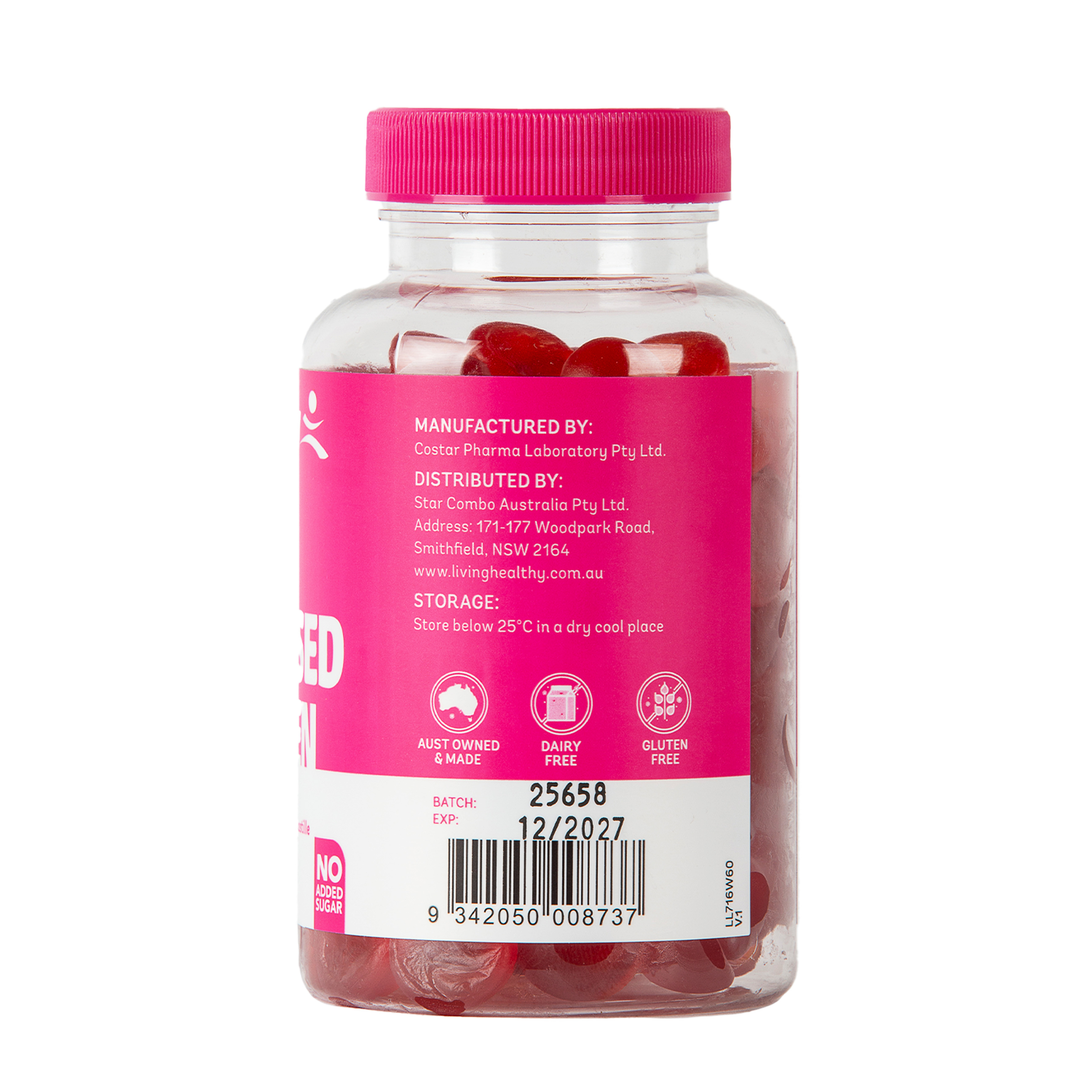 Living Healthy Gummies Collagen 833mg - 60 pastilles - Image 2