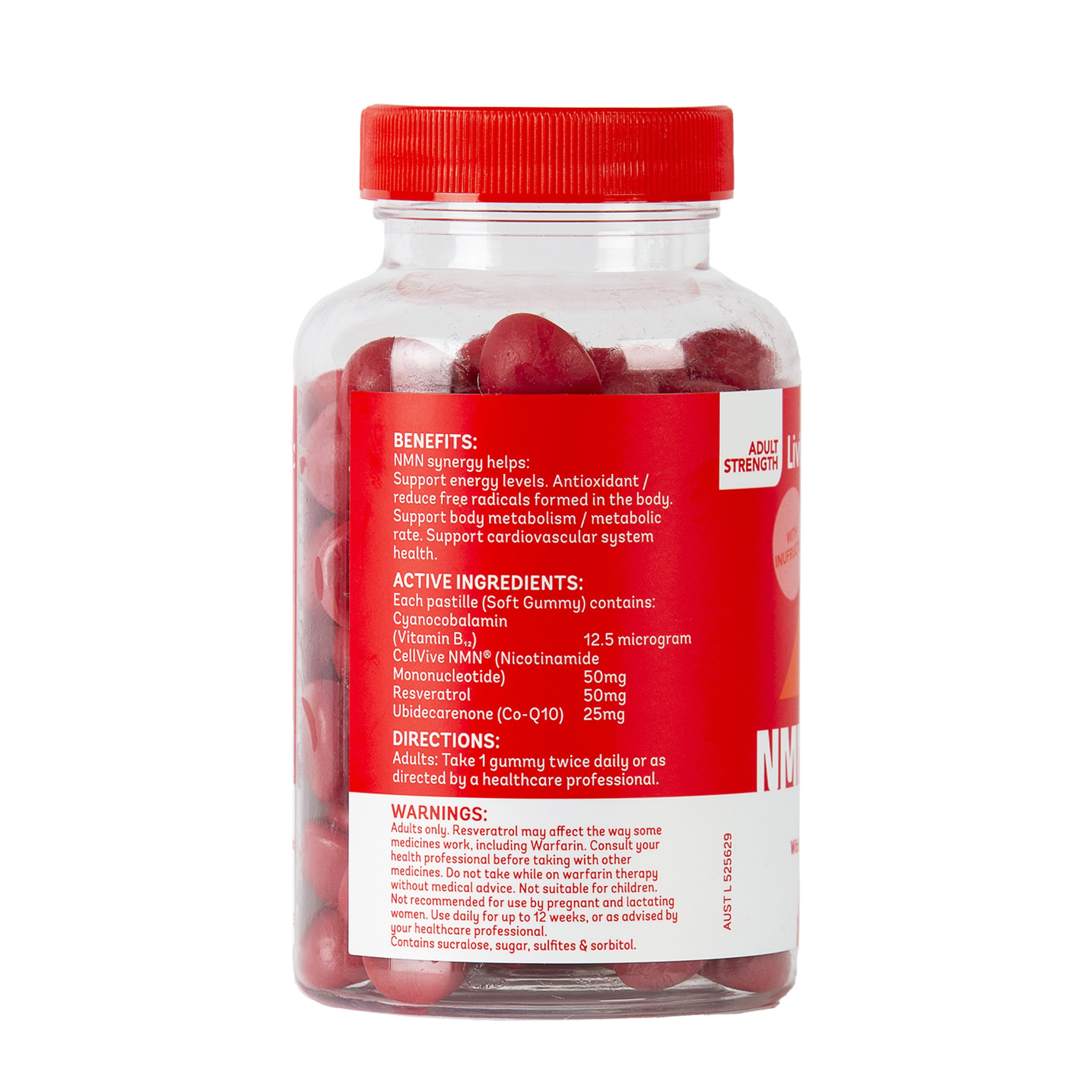 Living Healthy Gummies Nmn Synergy Plus 60 pastilles - Image 2