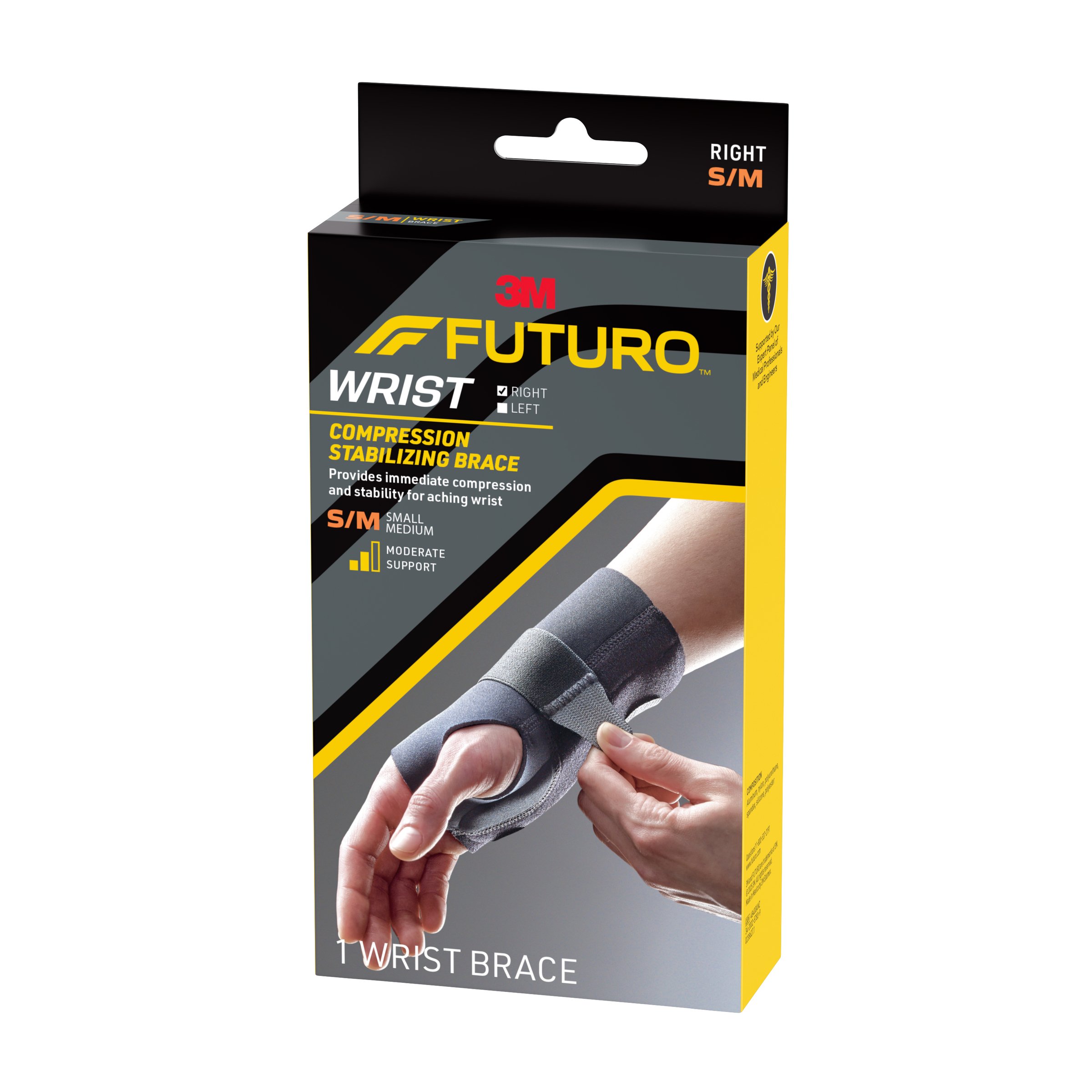 Futuro Wrist Compression Stabilising Brace Right Hand Small/Medium 1 each - Image 4
