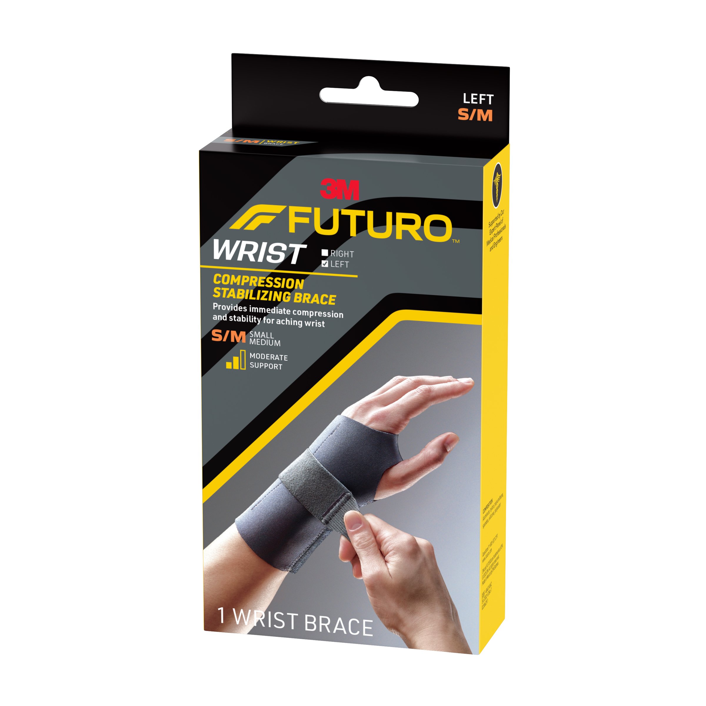 Futuro Wrist Compression Stabilising Brace Left Hand Small/Medium 1 each - Image 2
