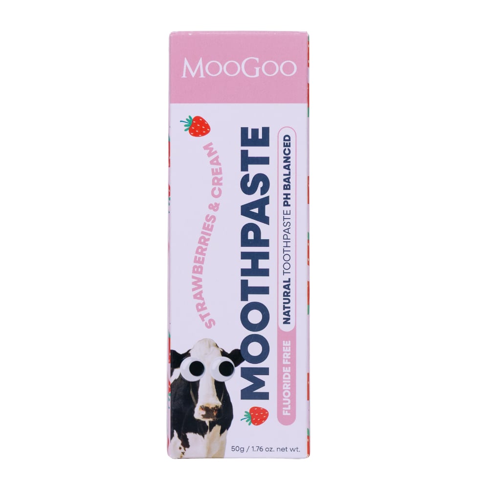 Moogoo Kids Moothpaste Strawberries & Cream 50g - Image 1