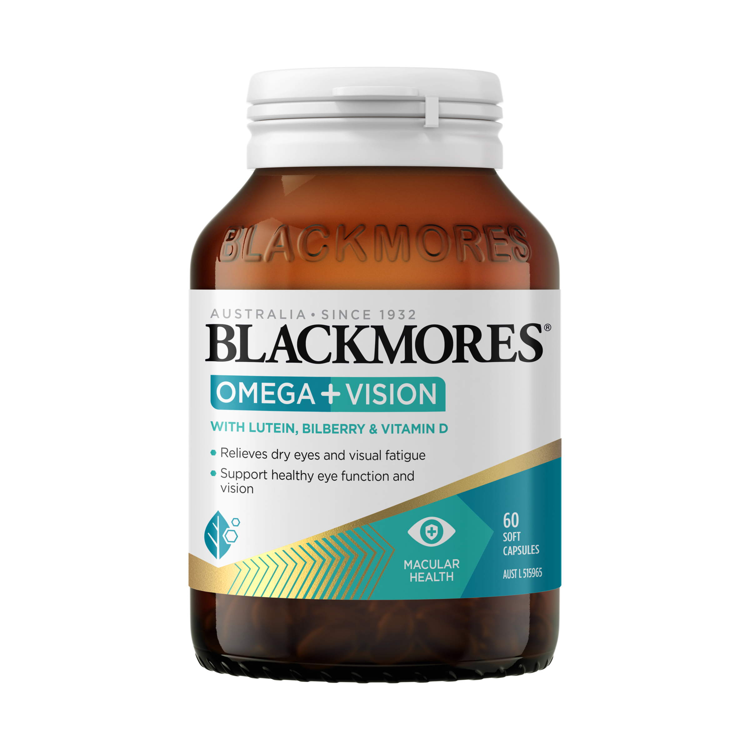 Blackmores Omega + Vision 60 capsules - Image 1