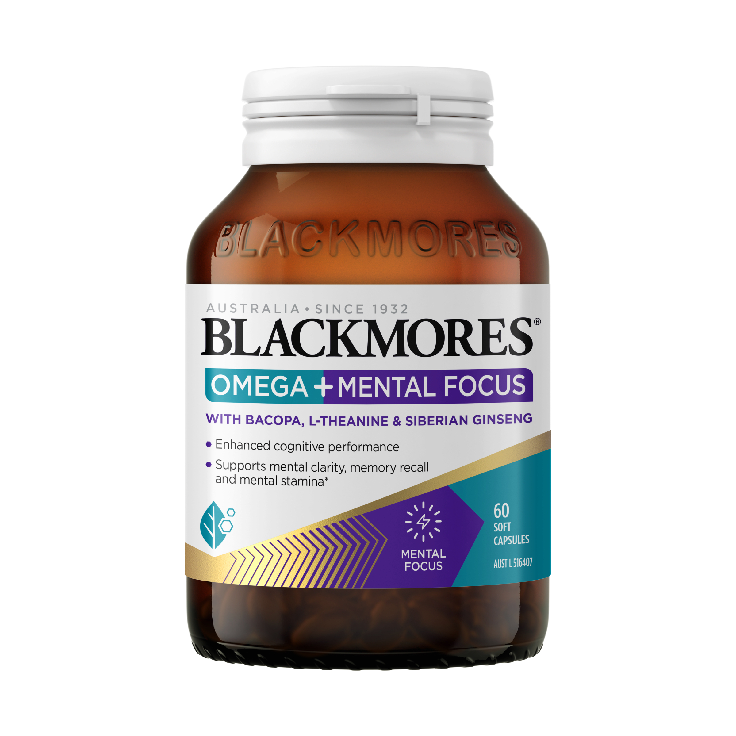 Blackmores Omega + Mental Focus 60 capsules - Image 1