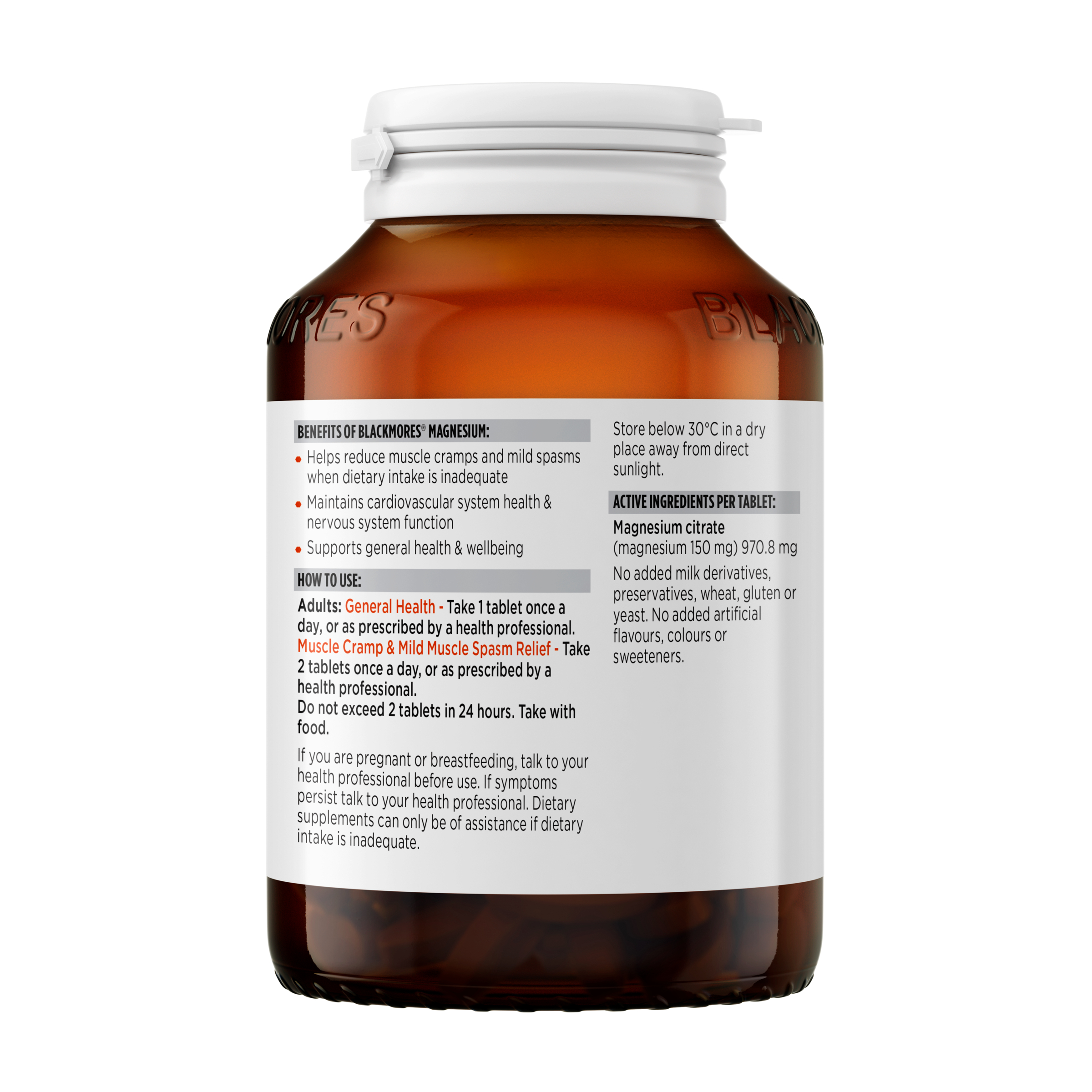 Blackmores Base Magnesium 100 tablets - Image 2