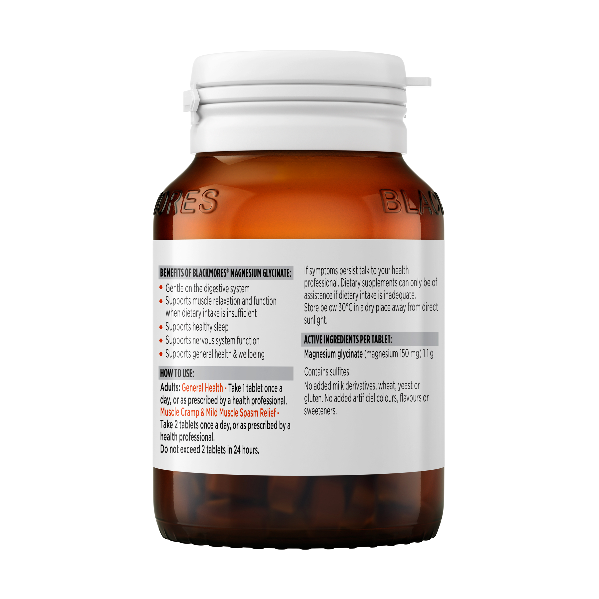 Blackmores Magnesium Glycinate 50 tablets - Image 2