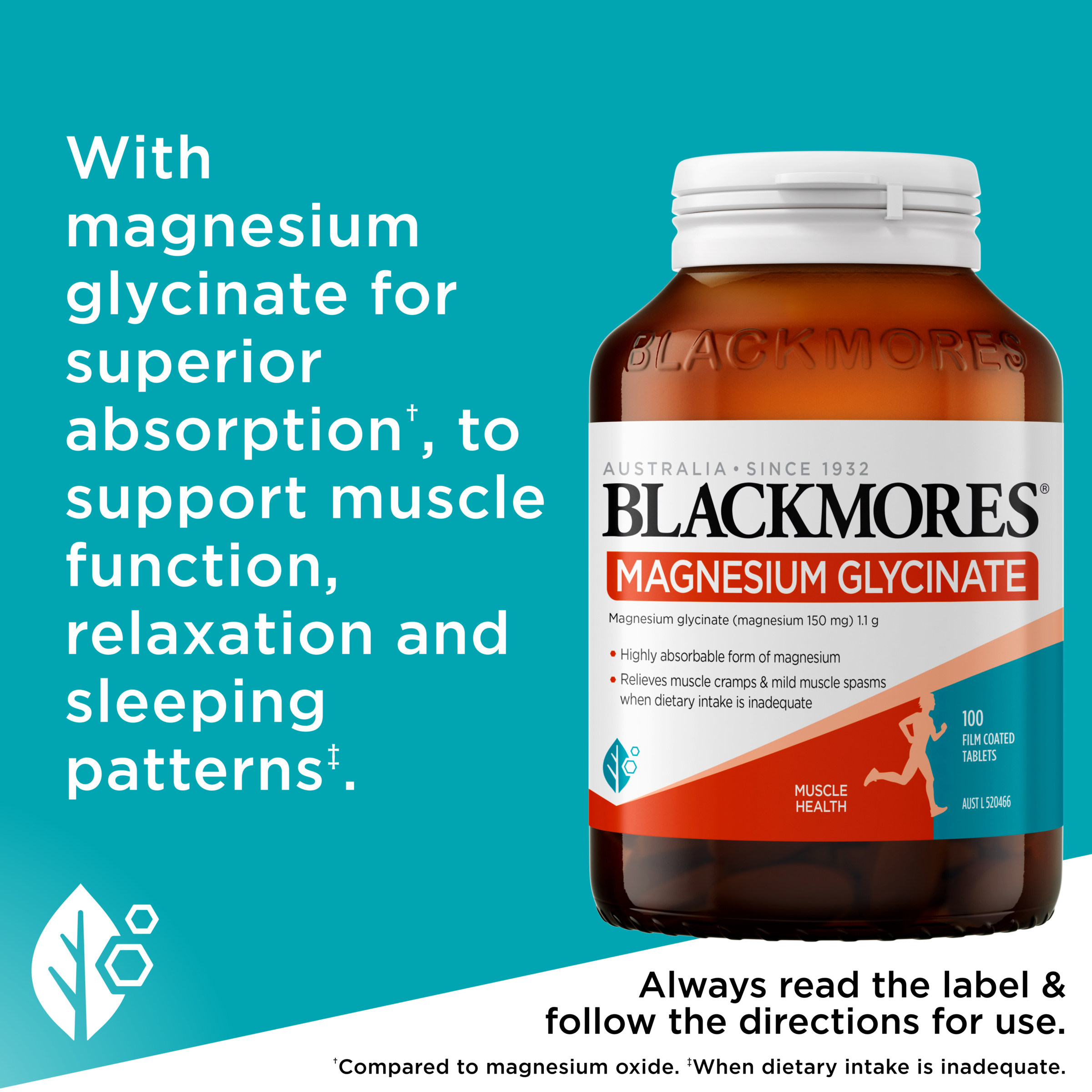 Blackmores Magnesium Glycinate 100 tablets - Image 6