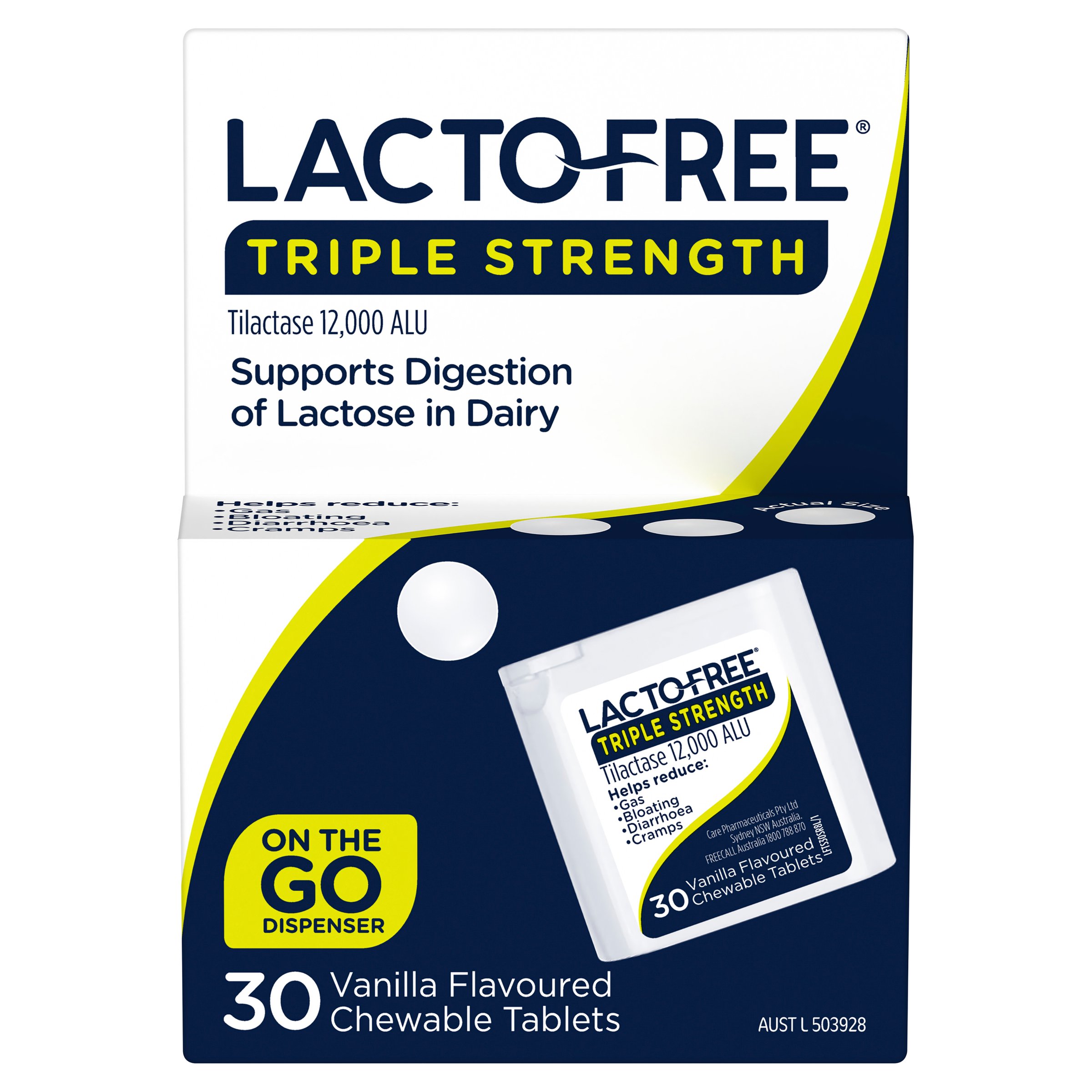 Lacto-Free Lacto Free Triple Strength Chewable 30 chewable tablets - Image 1