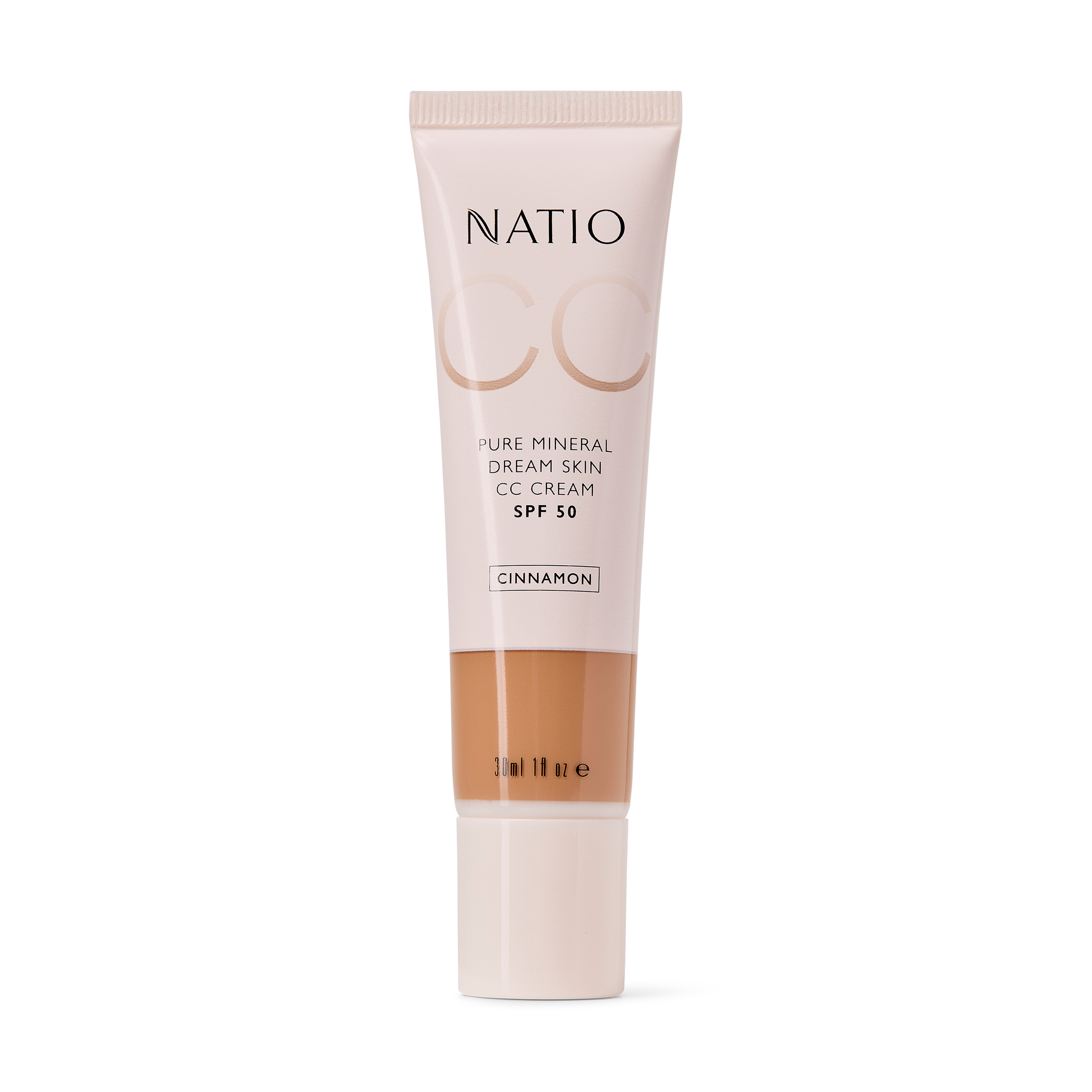 Natio Pure Mineral Skin CC Cream SPF 50 - Cinnamon 30ml - Image 1
