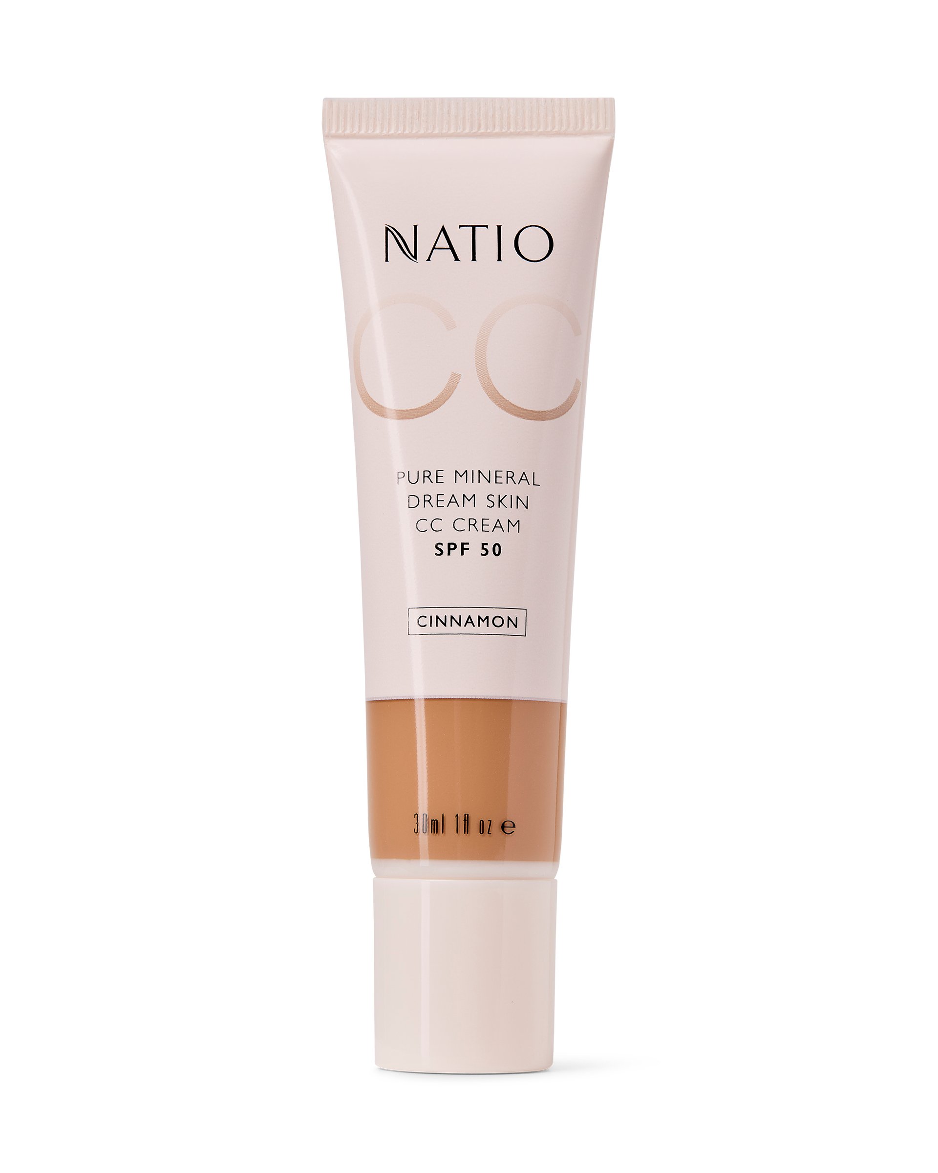 Natio Pure Mineral Skin CC Cream SPF 50 - Cinnamon 30ml - Image 1