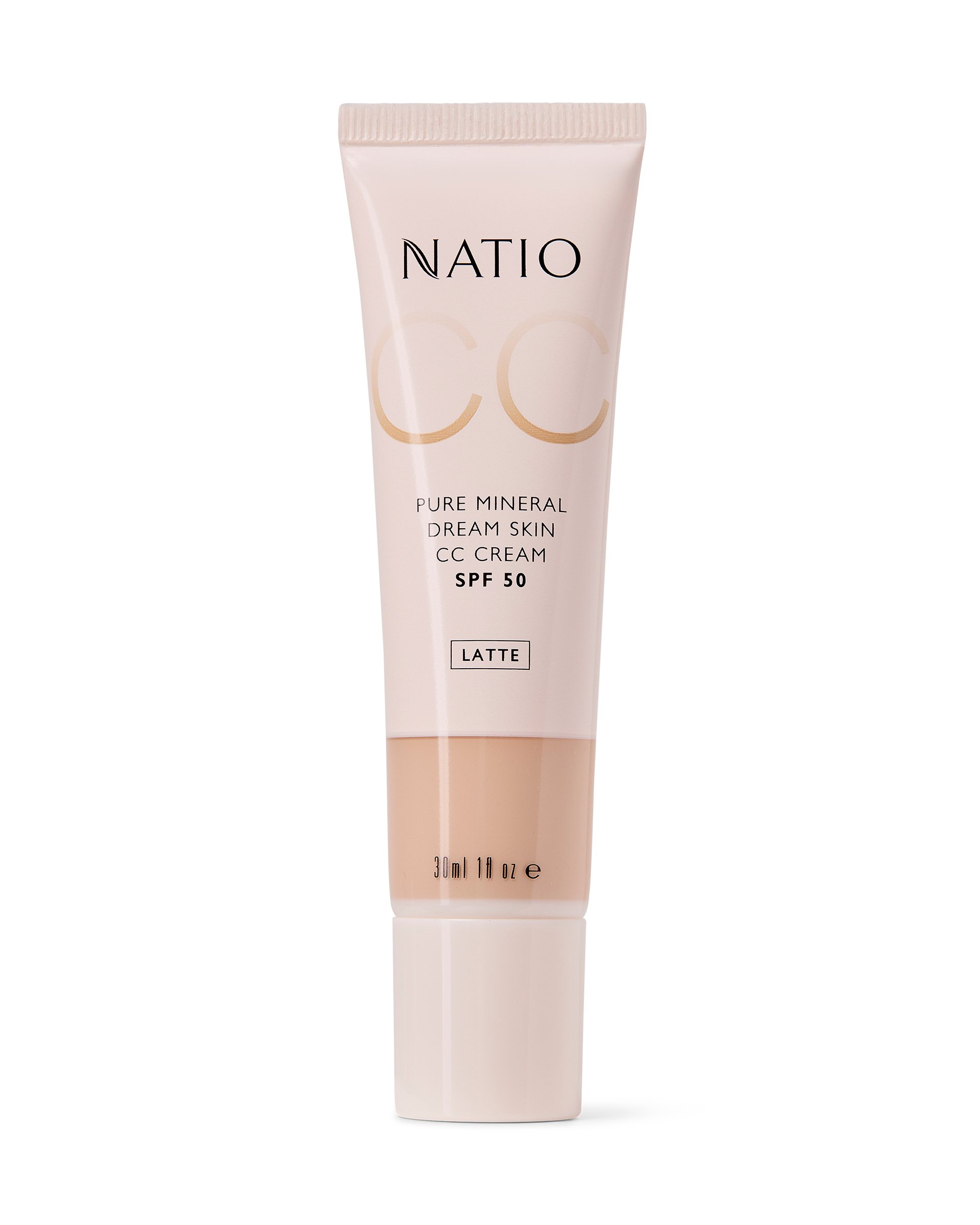 Natio Pure Mineral Skin CC Cream SPF 50 - Latte 30ml - Image 1