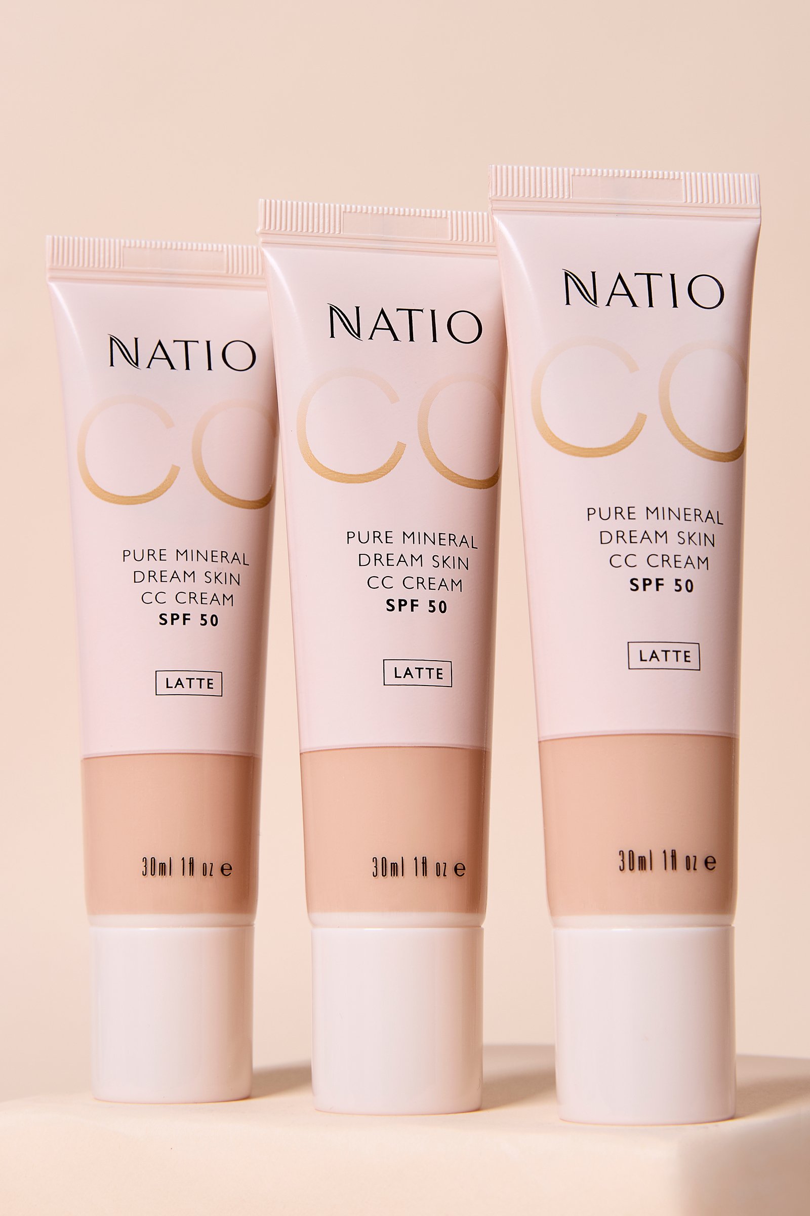 Natio Pure Mineral Skin CC Cream SPF 50 - Latte 30ml - Image 8