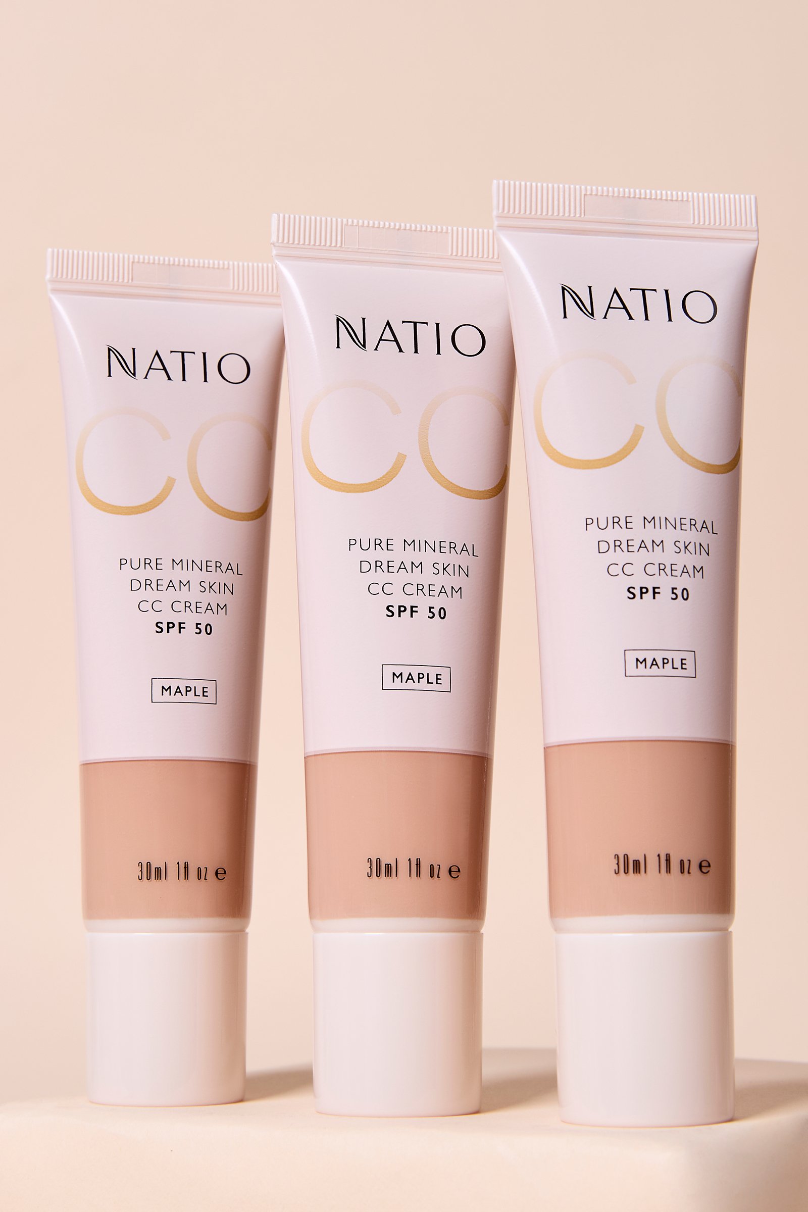 Natio Pure Mineral Skin CC Cream SPF 50 - Maple 30ml - Image 7