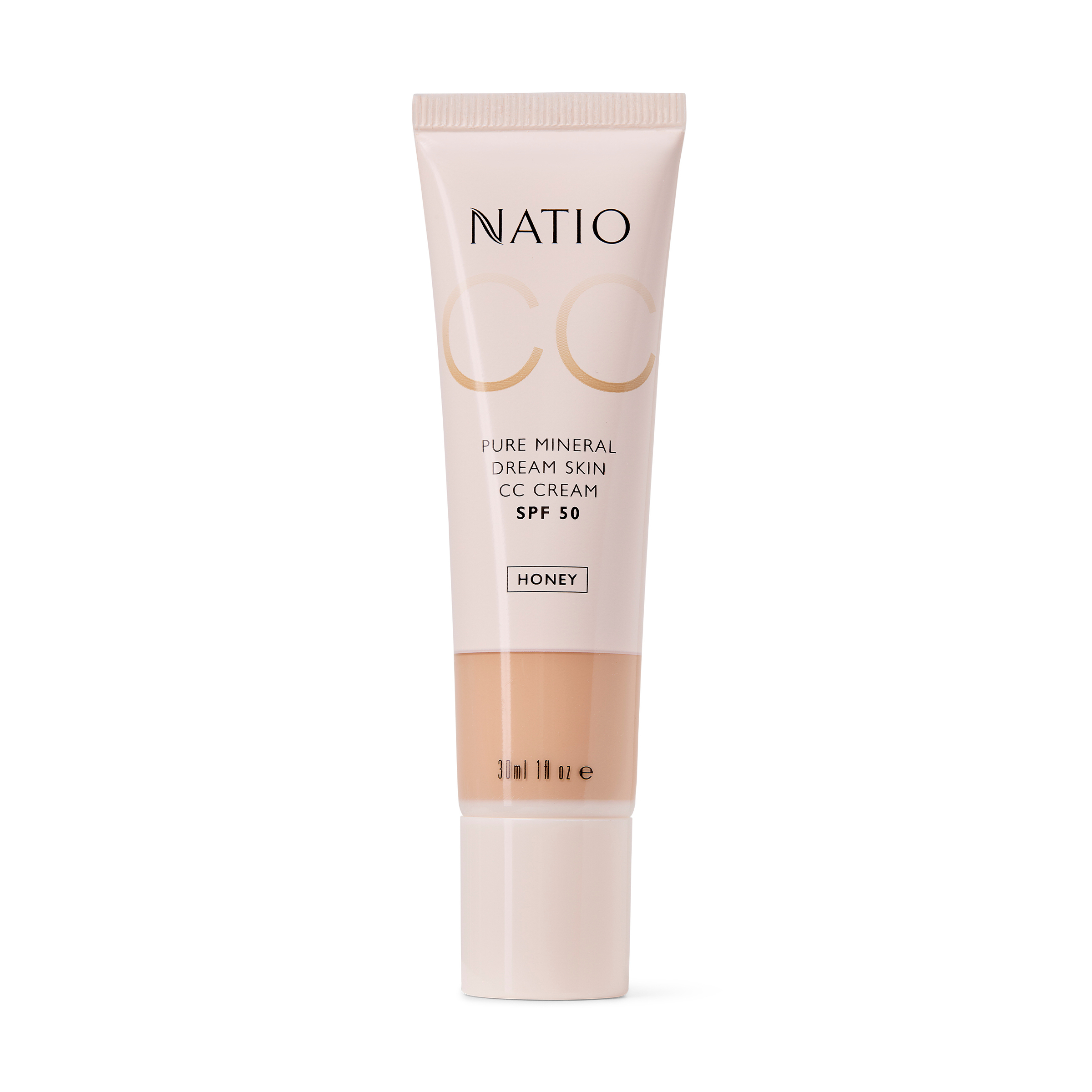 Natio Pure Mineral Skin CC Cream SPF 50 - Honey 30ml - Image 1